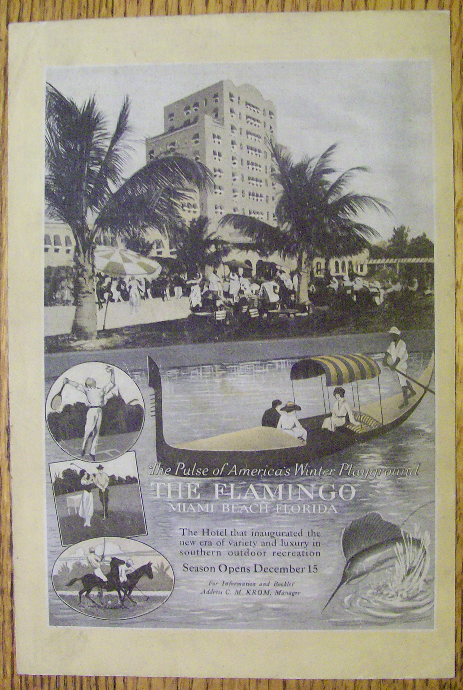 1921 Flamingo Hotel, Miami Beach, Florida