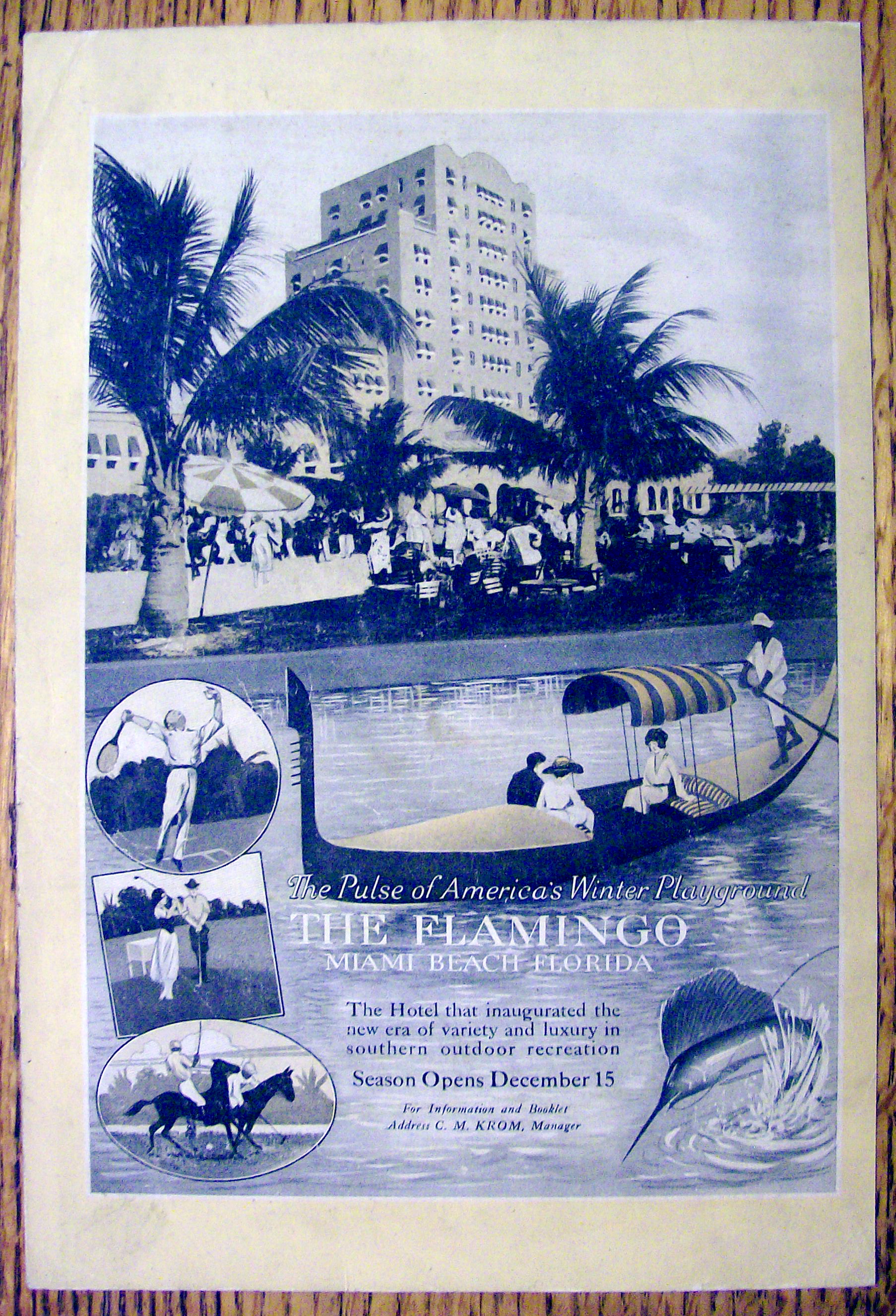 1921 Flamingo Hotel, Miami Beach, Florida