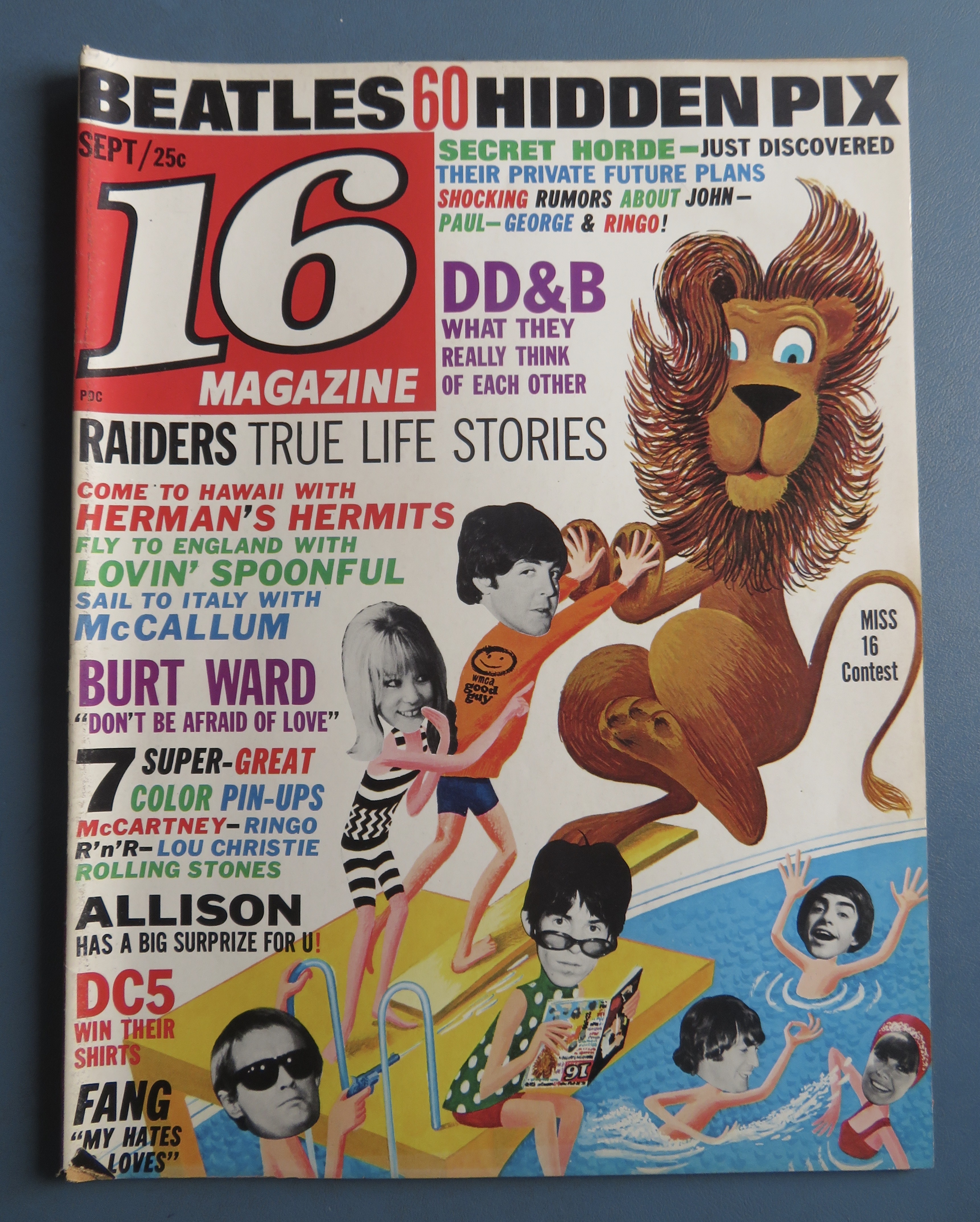 16 Magazine September 1966 Beatles & Raiders