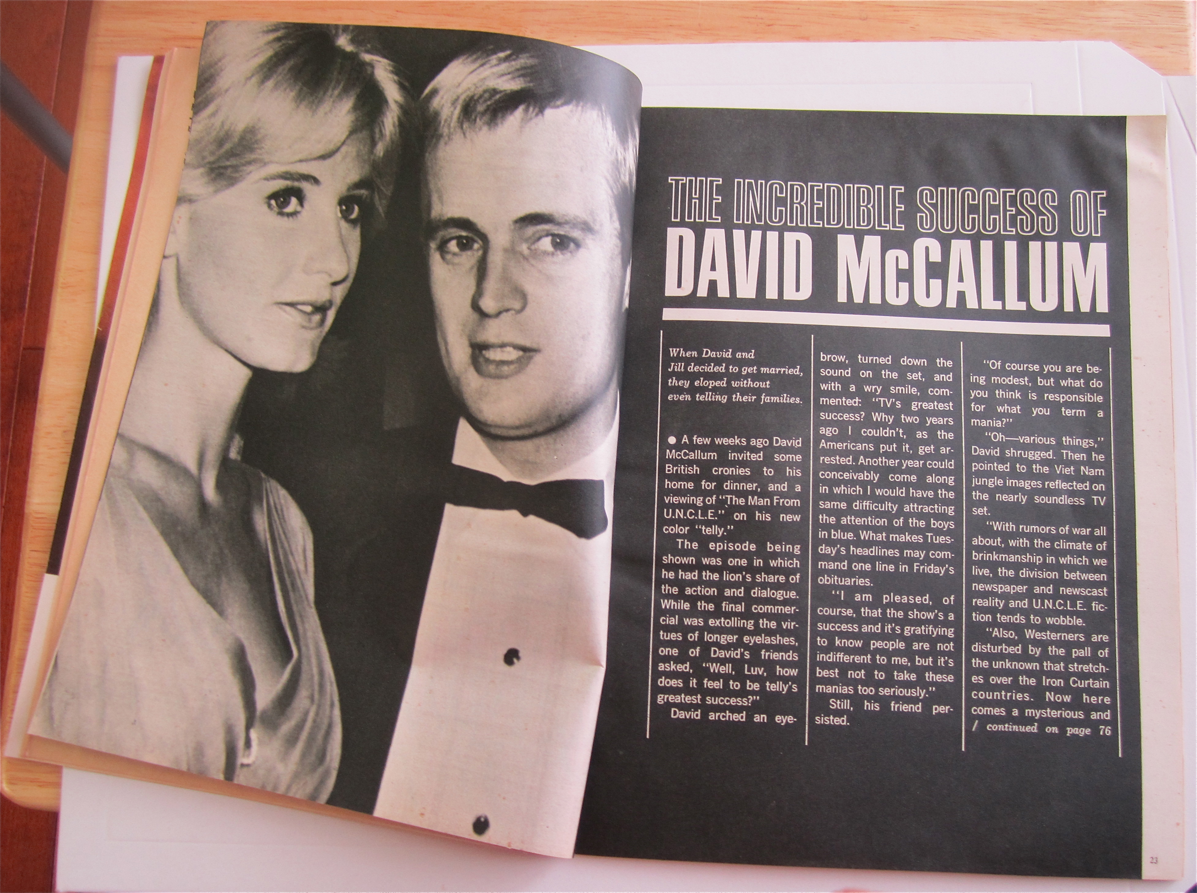Screen Stories Magazine April 1966 David McCallum