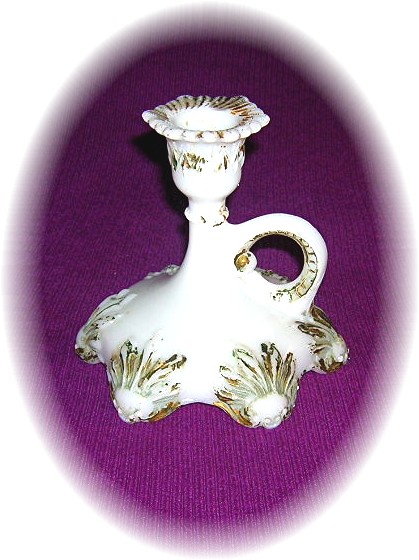 Vintage Victorian Glass Candle Holder