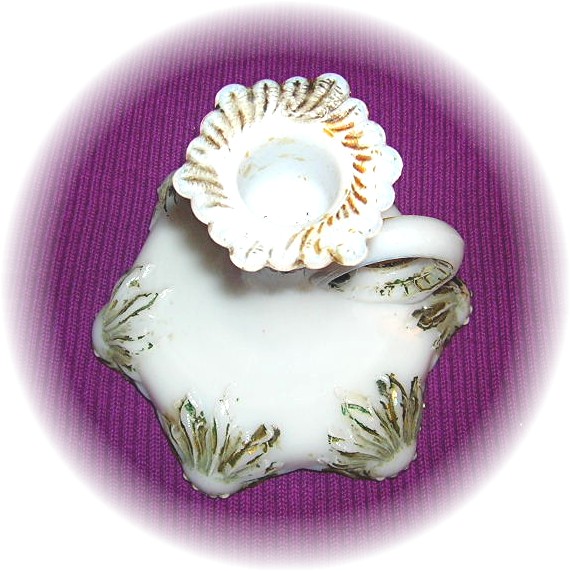 Vintage Victorian Glass Candle Holder