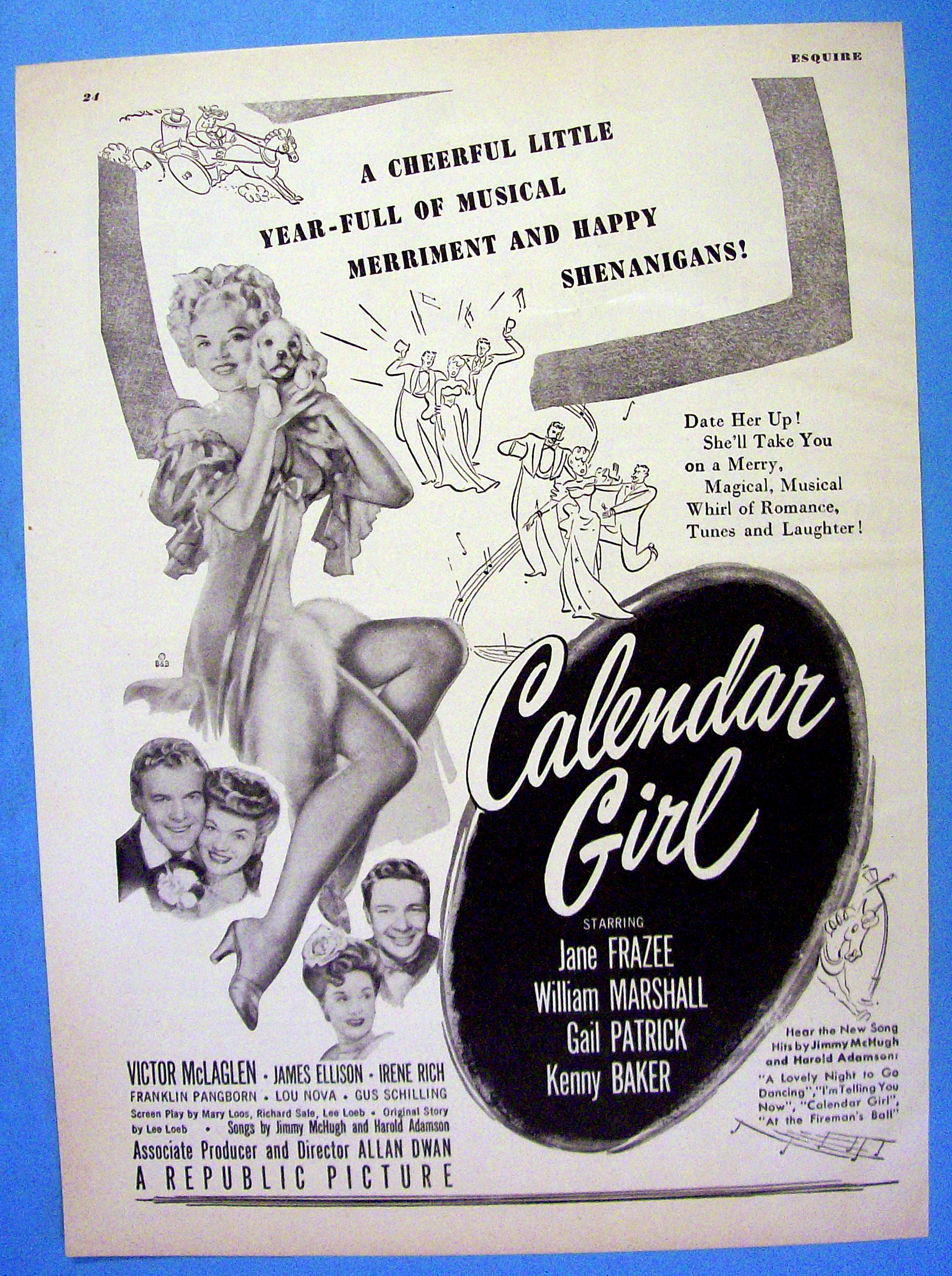 1947 Calendar Girl with Jane Frazee and Kenny Baker