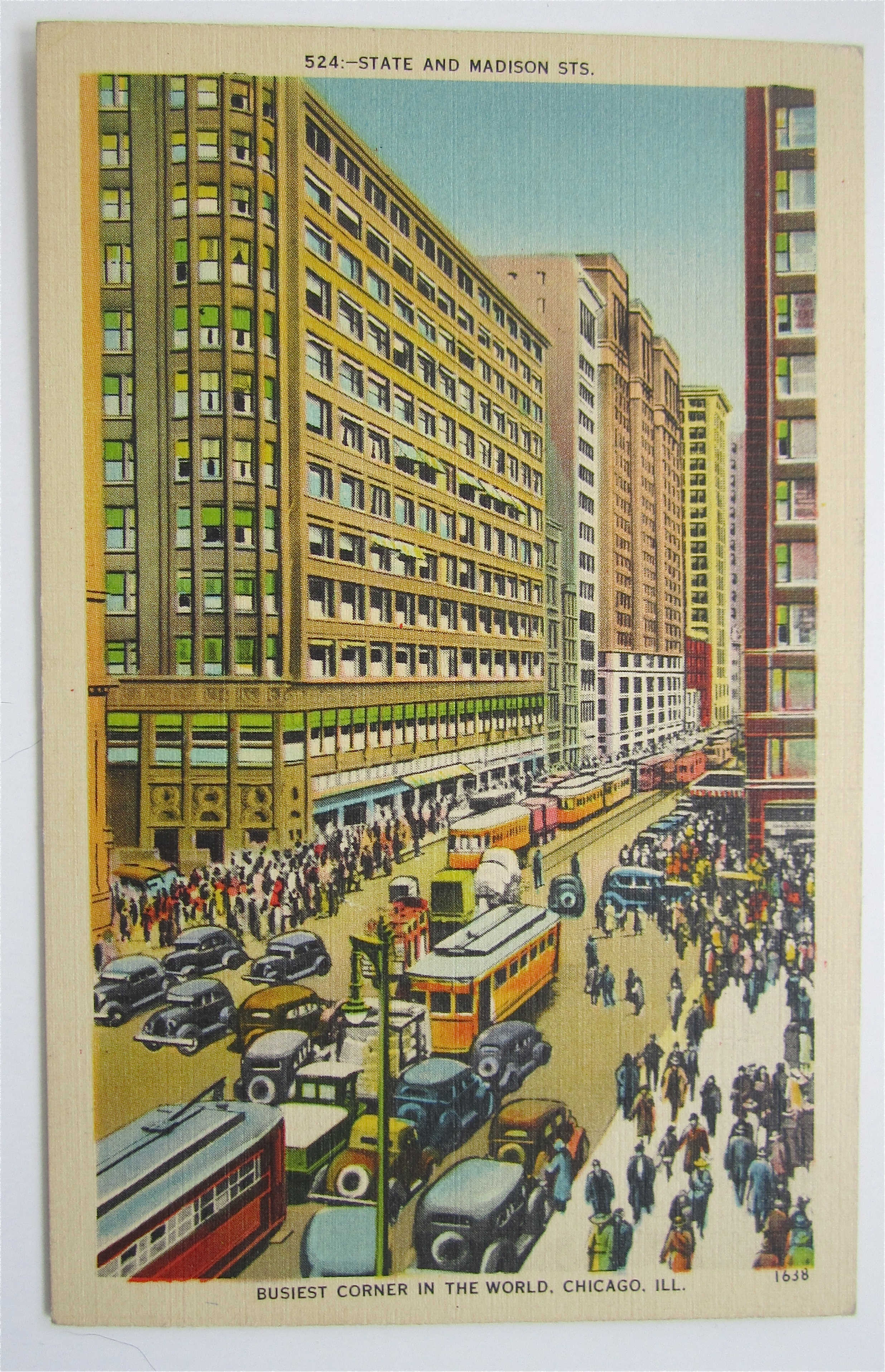 State And Madison St. Postcard (Chicago)