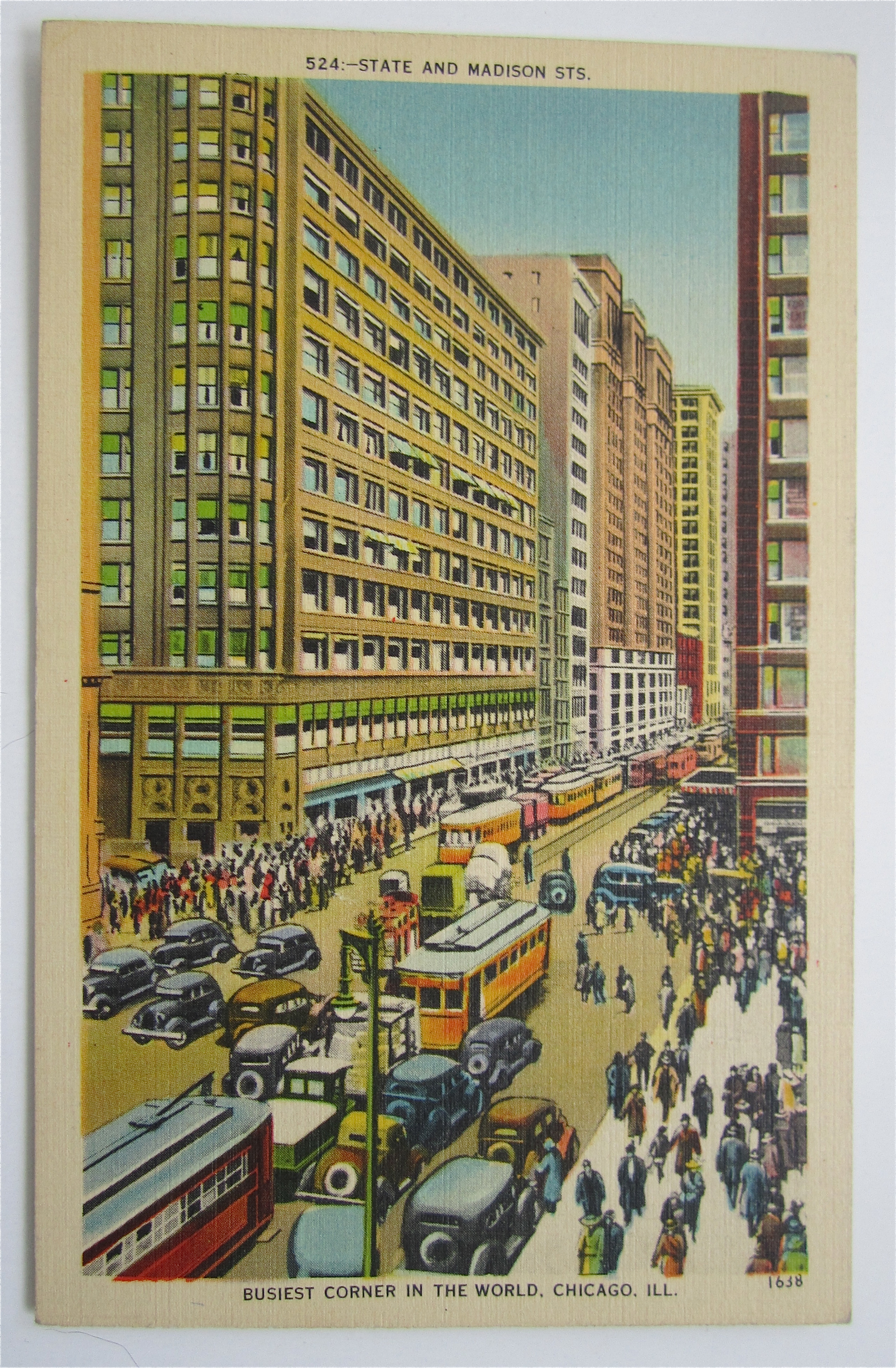 State And Madison St. Postcard (Chicago)