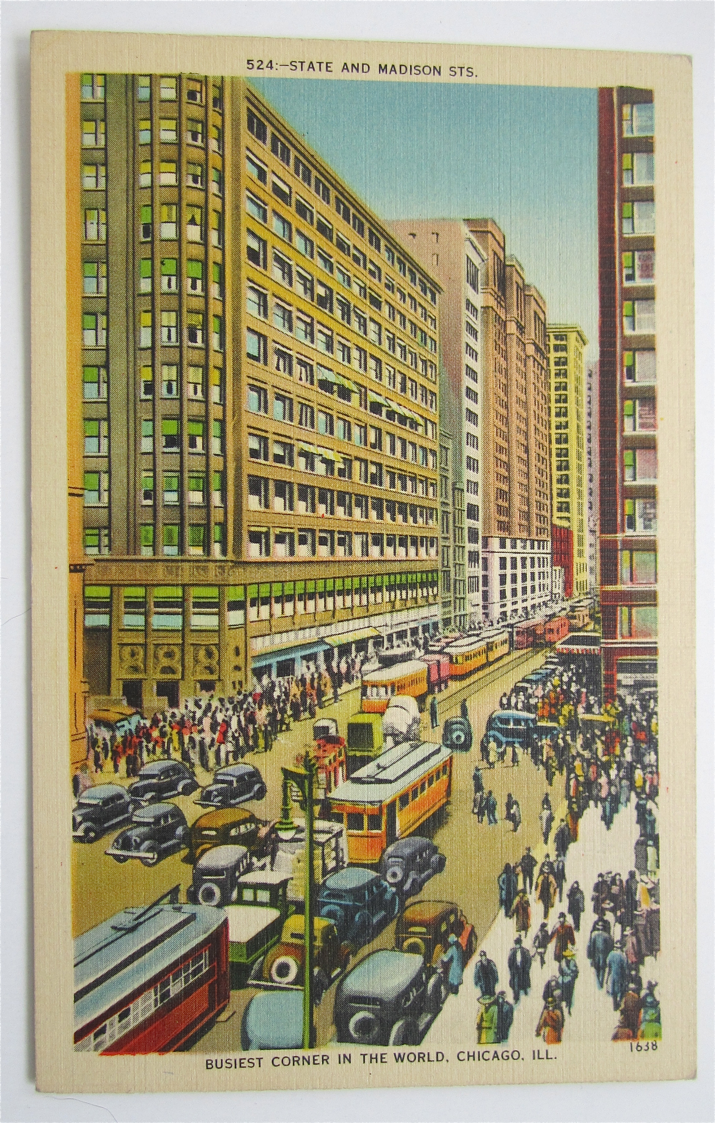 State And Madison St. Postcard (Chicago)