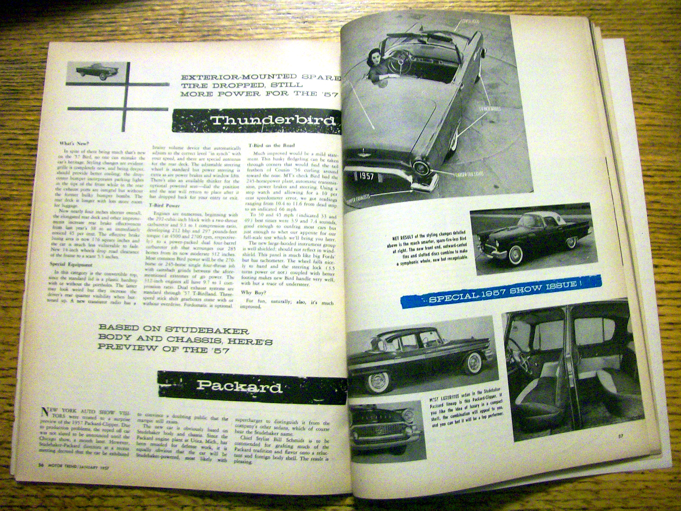 Motor Trend Magazine January 1957 '57 Show Issue