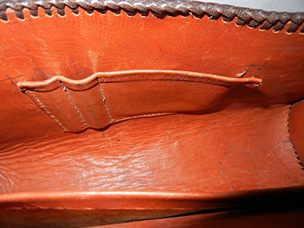 Bag Tan Hand Tooled  Leather Vintage Mexican JOAN