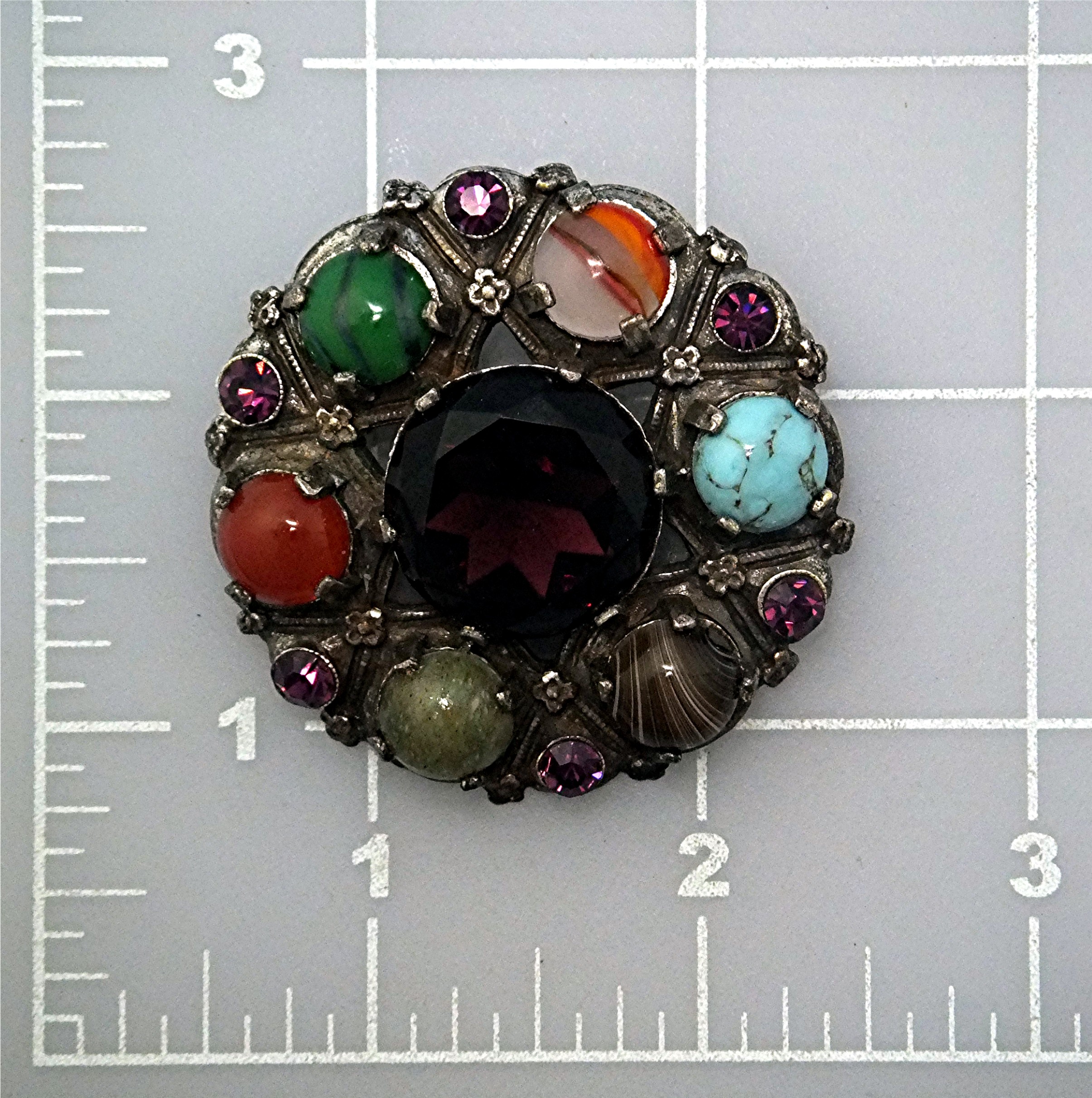 Brooch MIRACLE Amethyst Multi Stone