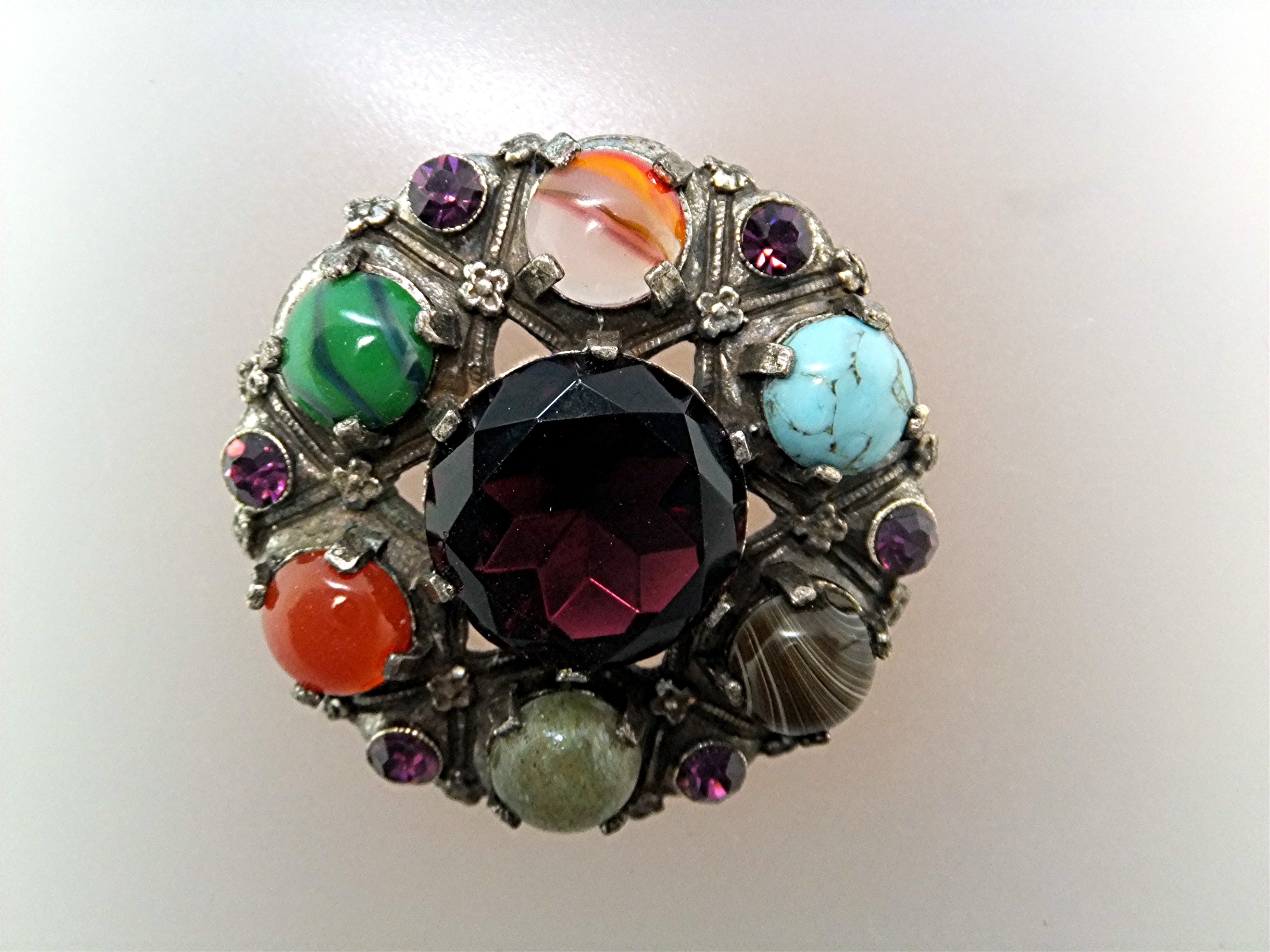 Brooch MIRACLE Amethyst  Multi Stone