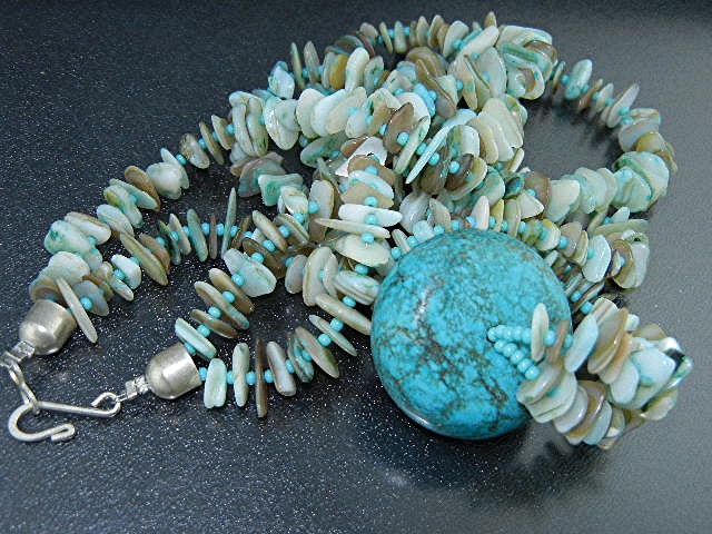 Native American Turquoise Sterling Silver Larimar