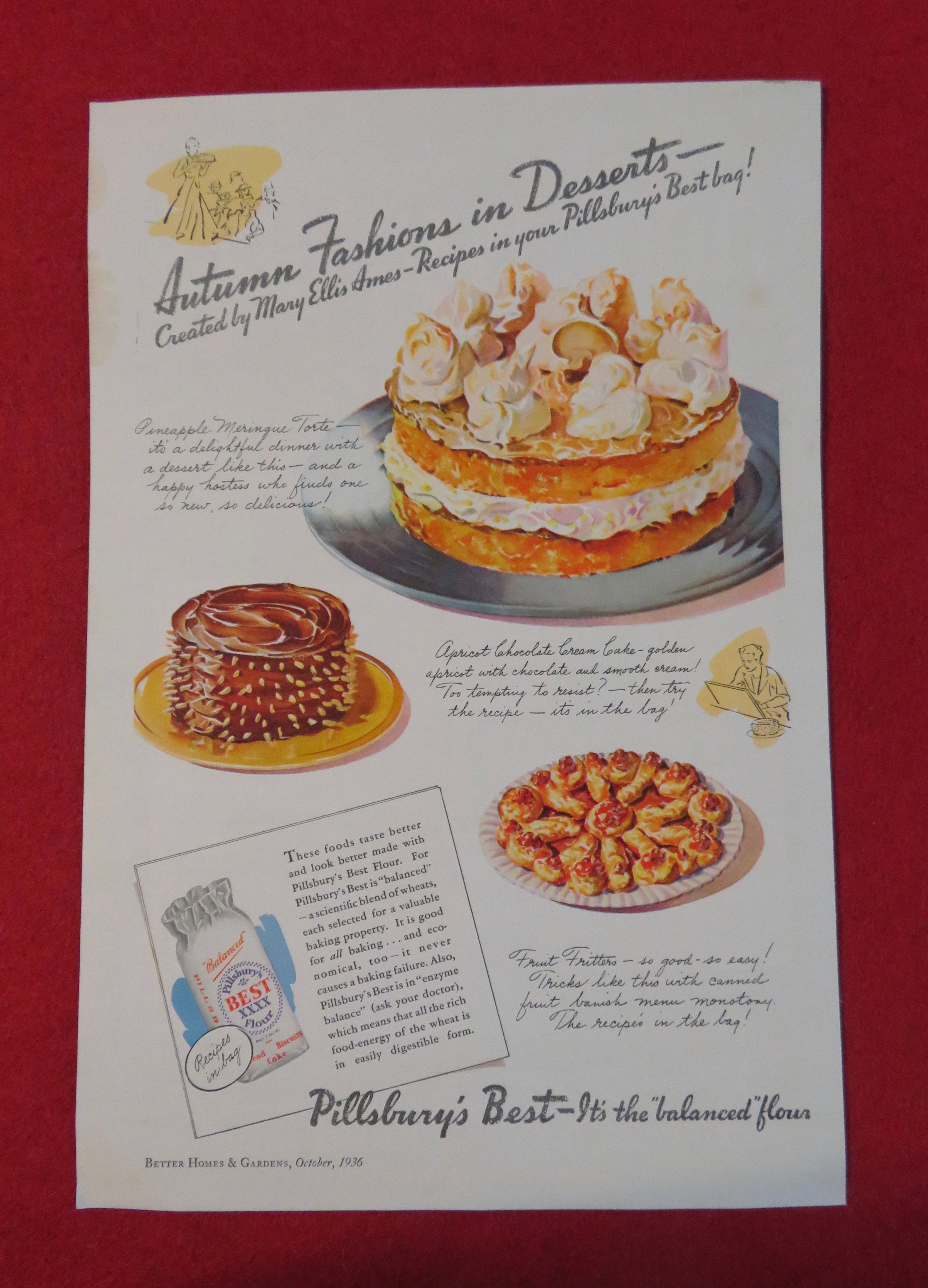 1936 Pillsbury's Best Flour with Autumn Fashions