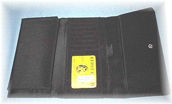 GUCCI Blue Check Book Wallet Italy  Pre Owned