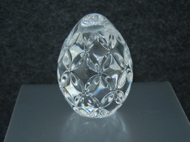 Waterford Crystal Clear Egg  Handcooler  paperweight