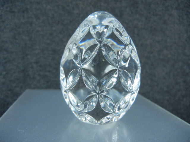 Waterford Crystal Clear Egg  Handcooler  paperweight