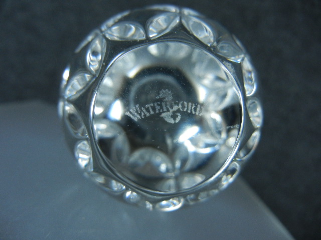Waterford Crystal Clear Egg  Handcooler  paperweight