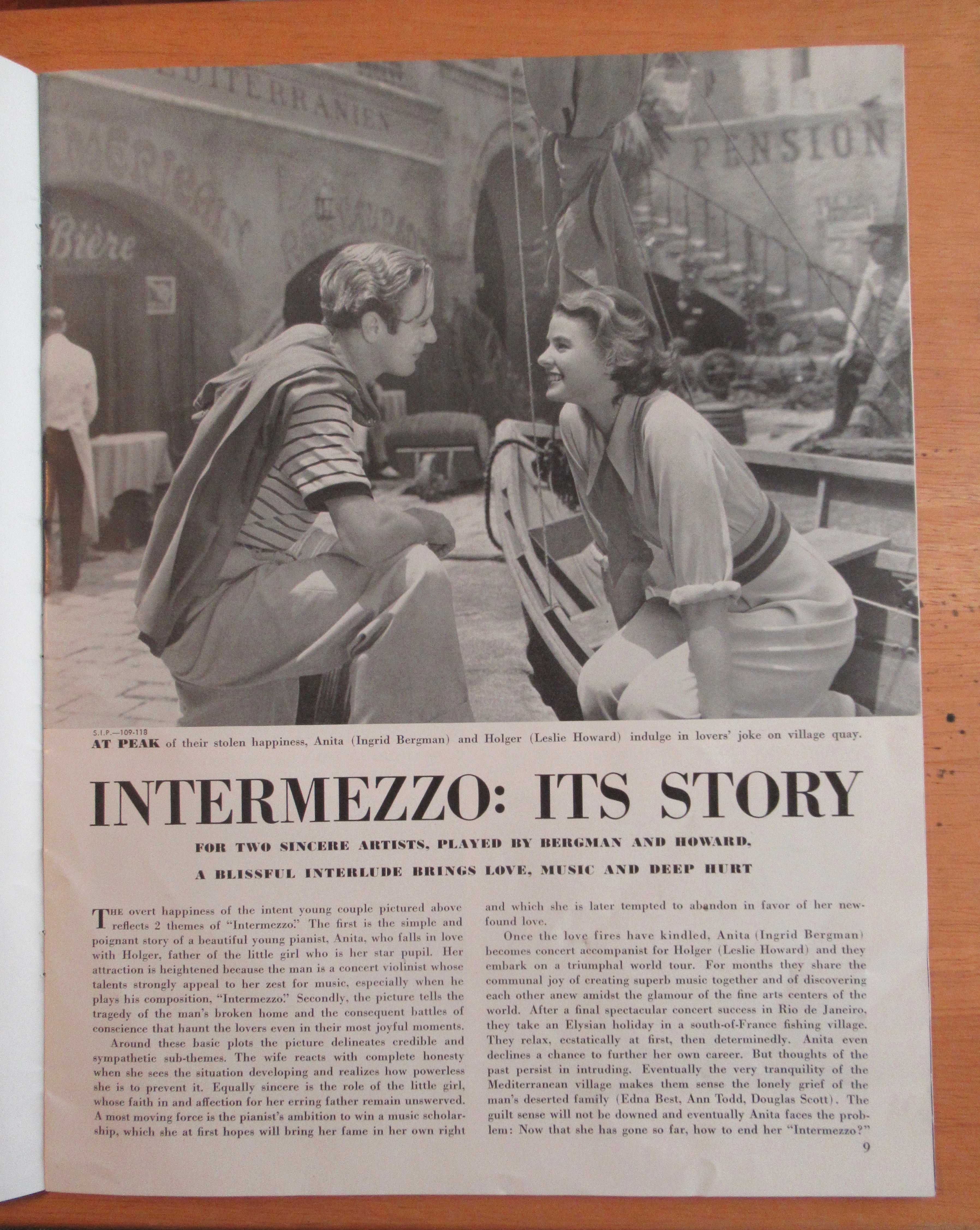 Close Up Intermezzo Magazine 1948 Ingrid Bergman