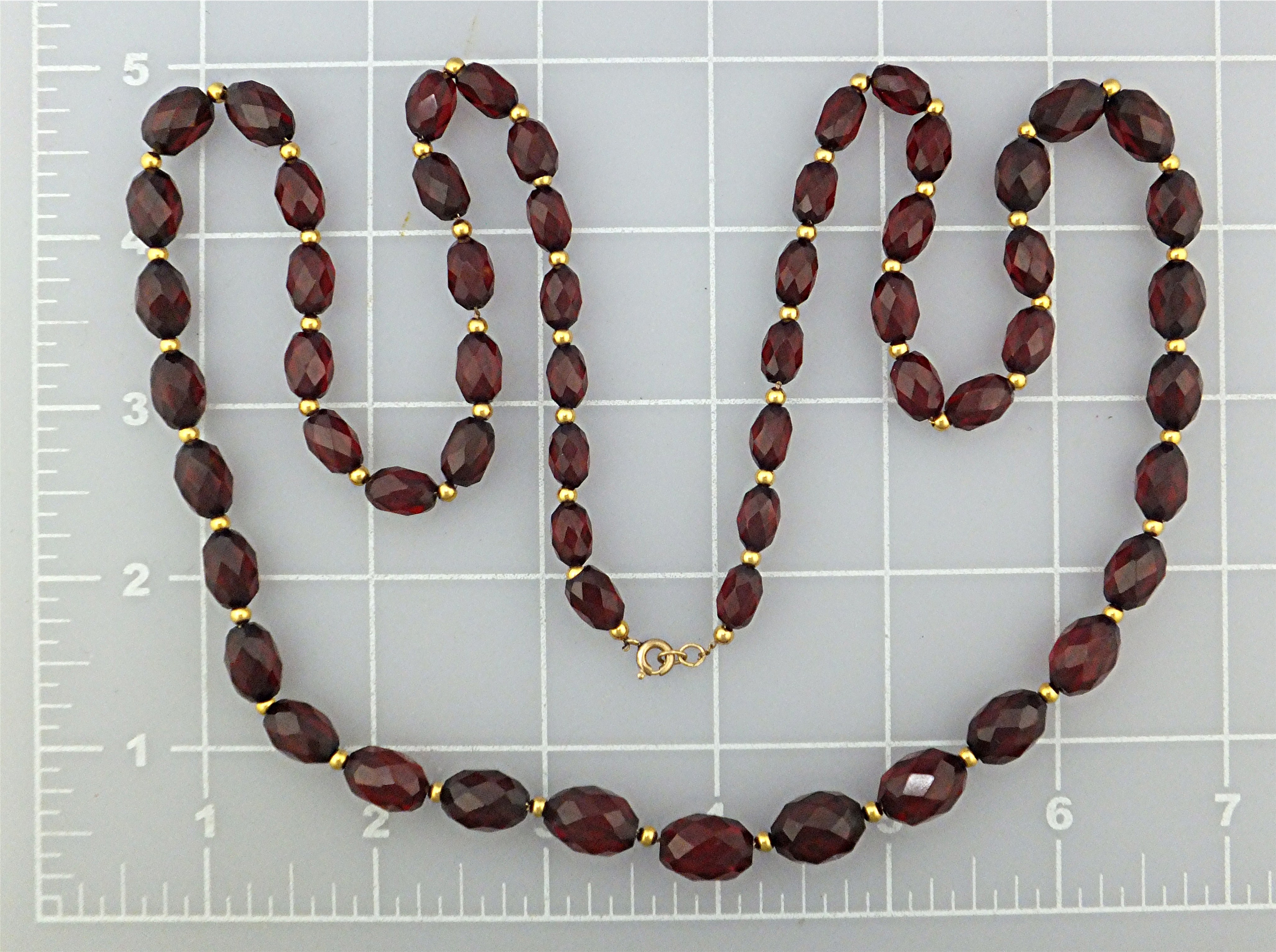 Cherry Amber12K Gold Fill Beads Necklace  30 inch