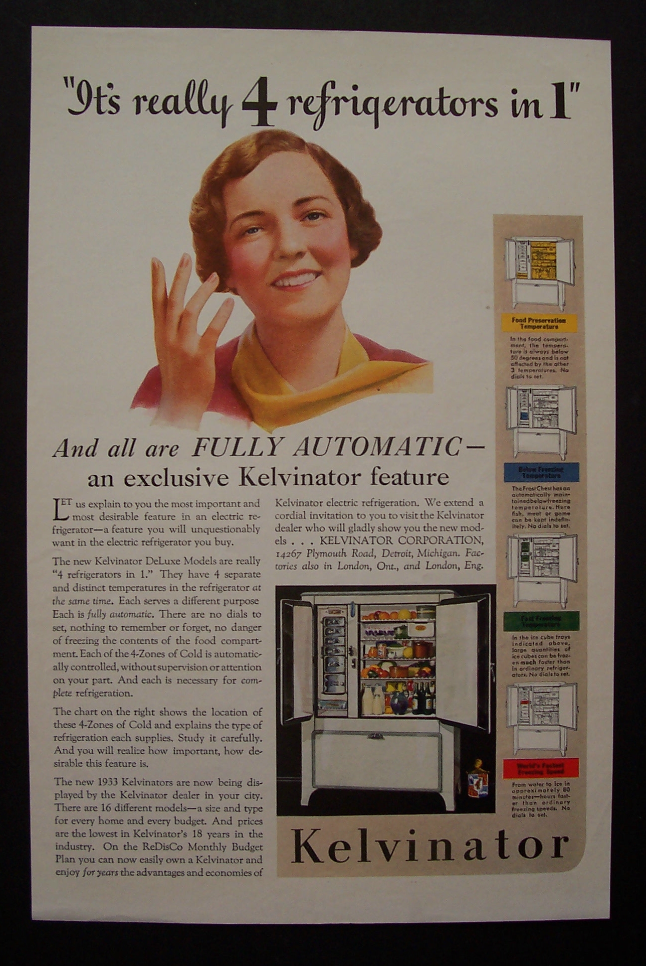 1933 Kelvinator Refrigerator