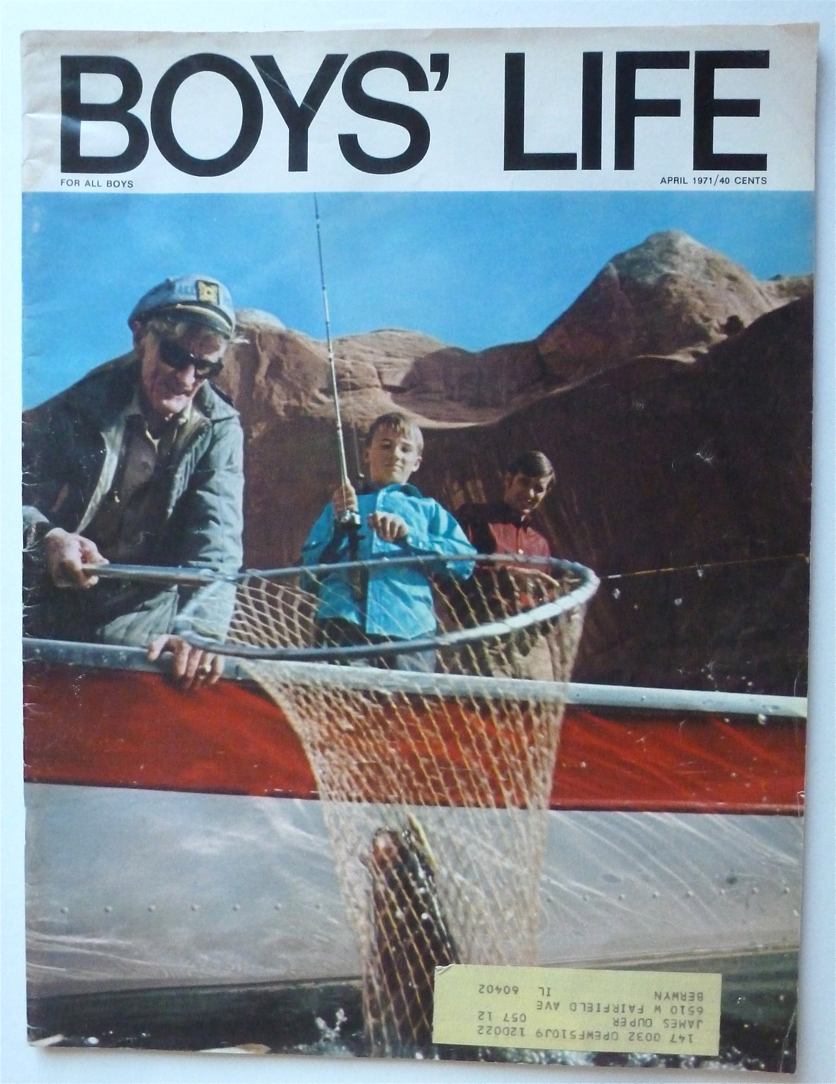 Boys Life Magazine April 1971 Bass Fishing With A View