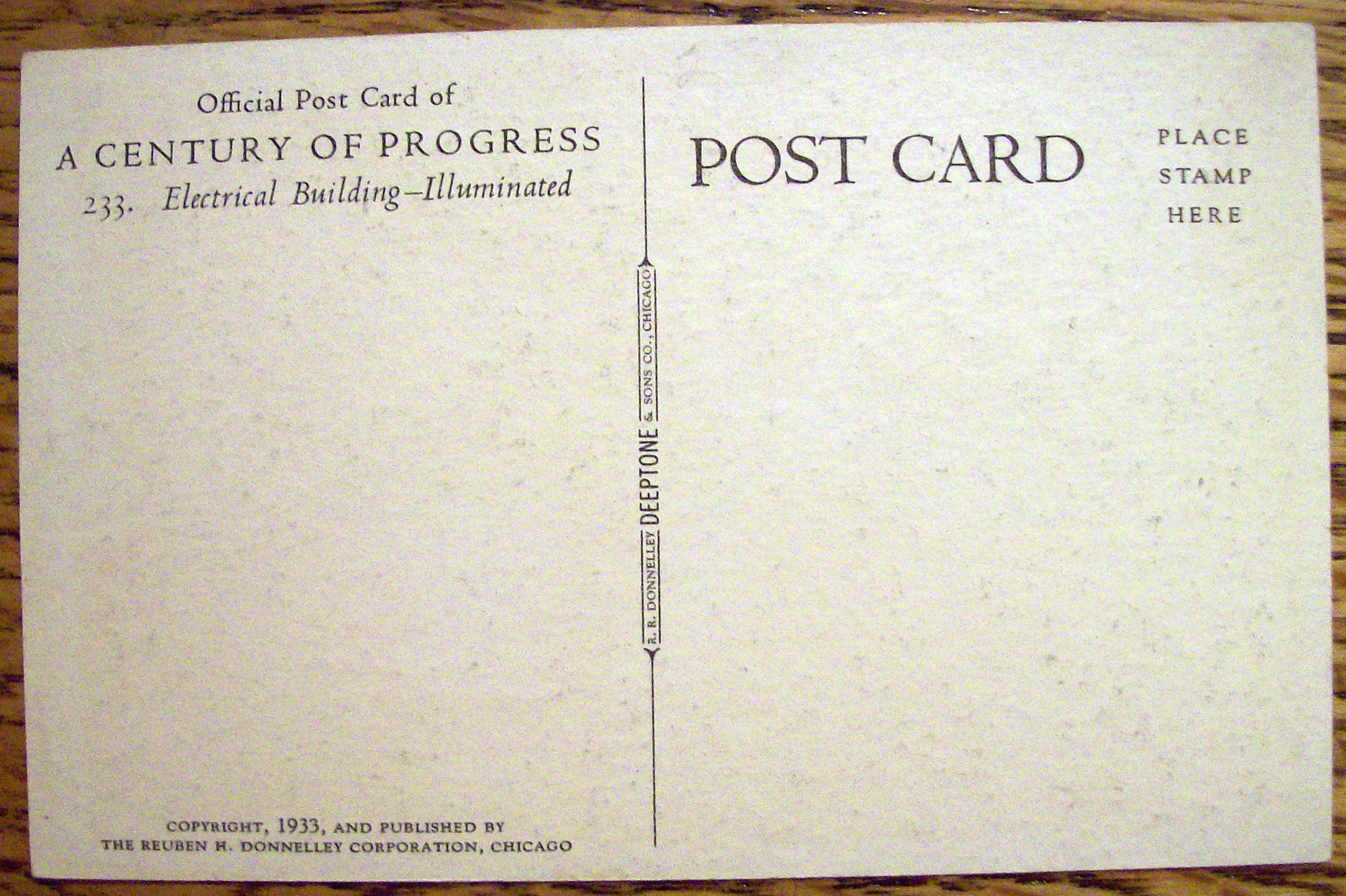 Electrical Building Full Illumination Postcard (Fair)