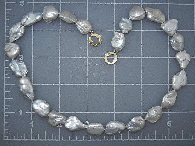 14K Gold Fill Silver Keishi Pearl Necklace