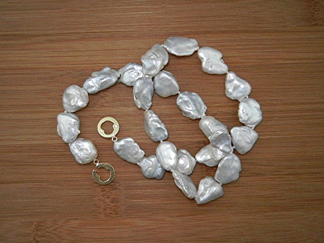 14K Gold Fill Silver Keishi Pearl Necklace