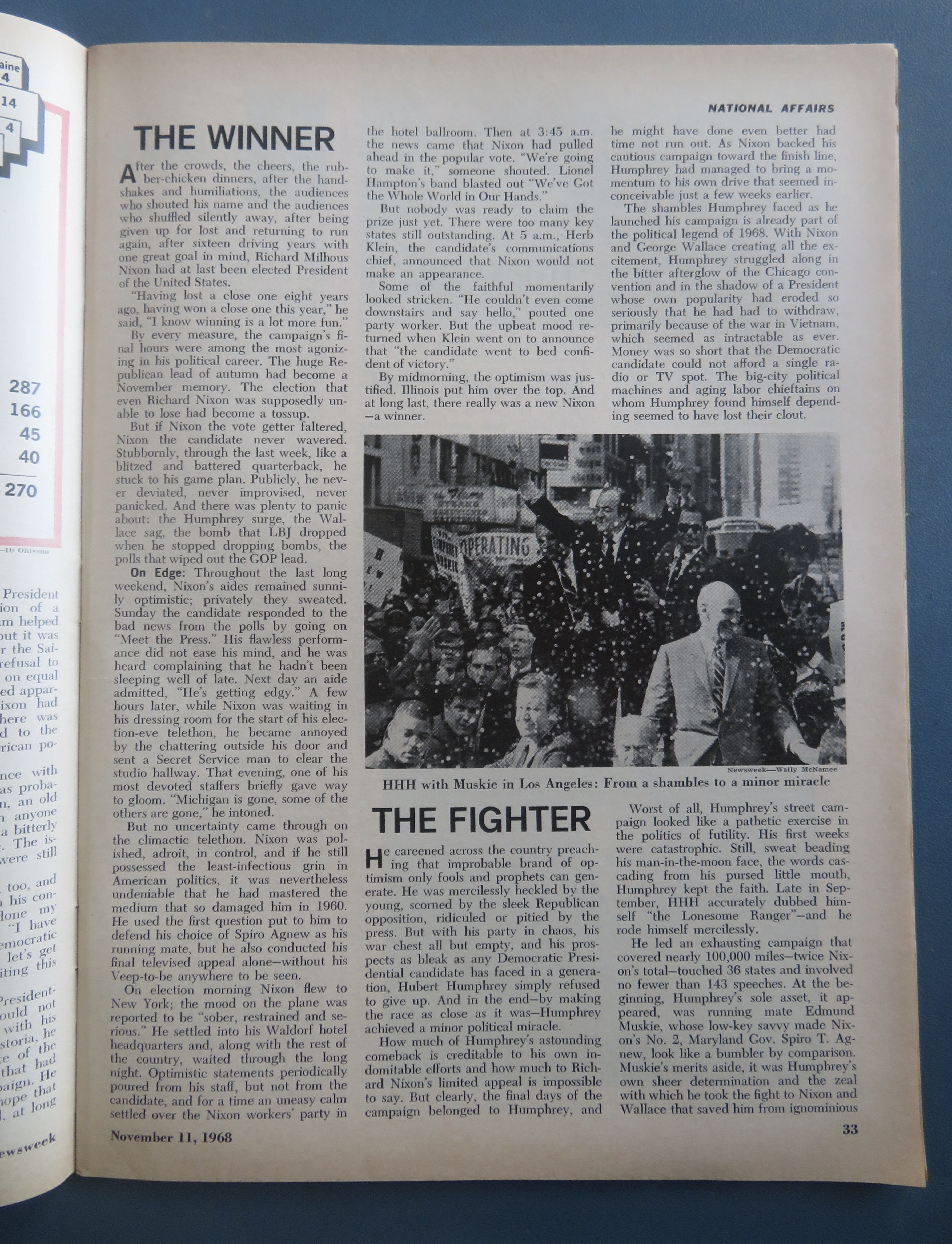 Newsweek Magazine November 11, 1968 How Nixon Won