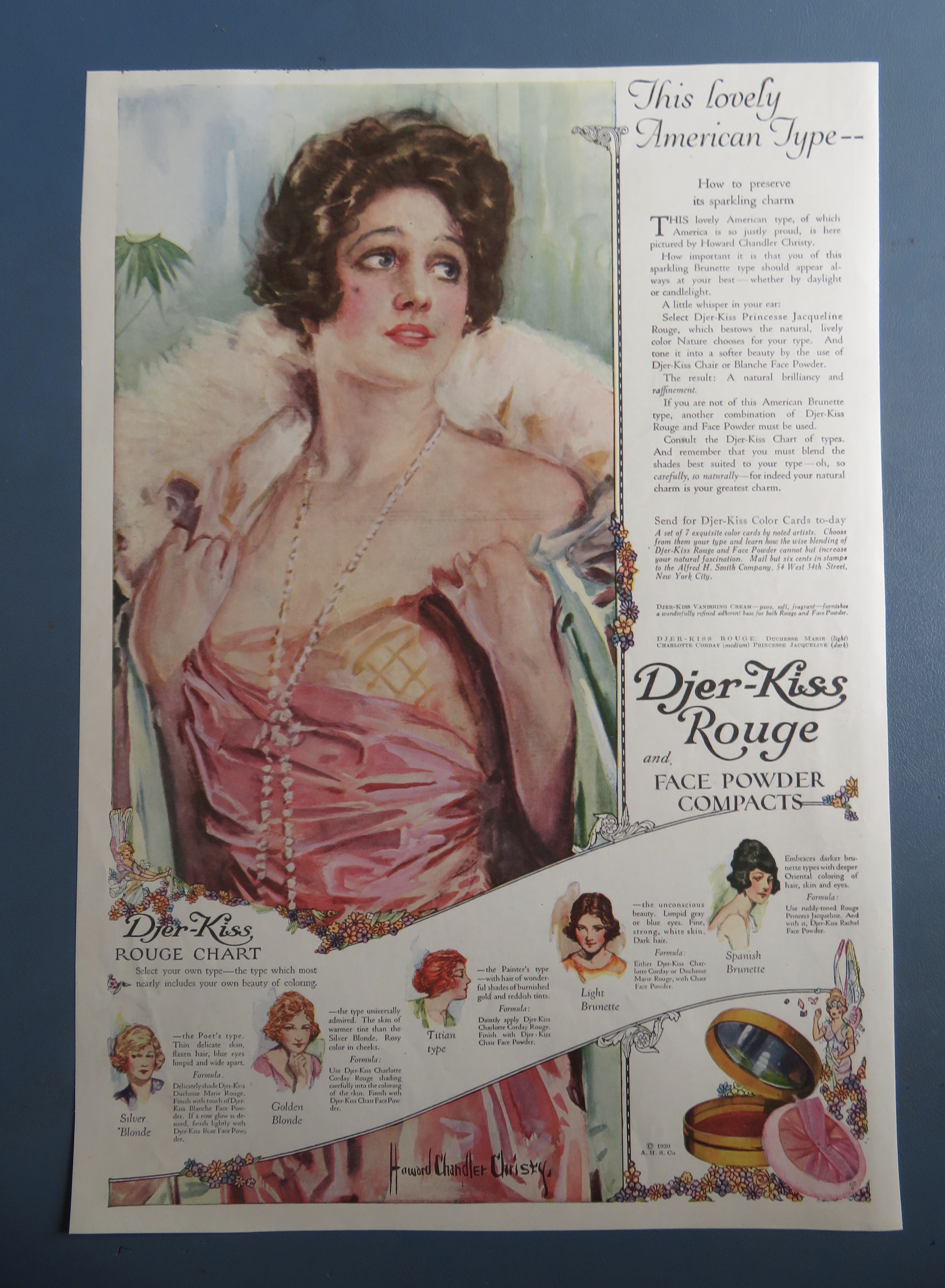 1920 Djer Kiss Rouge with Lovely Woman