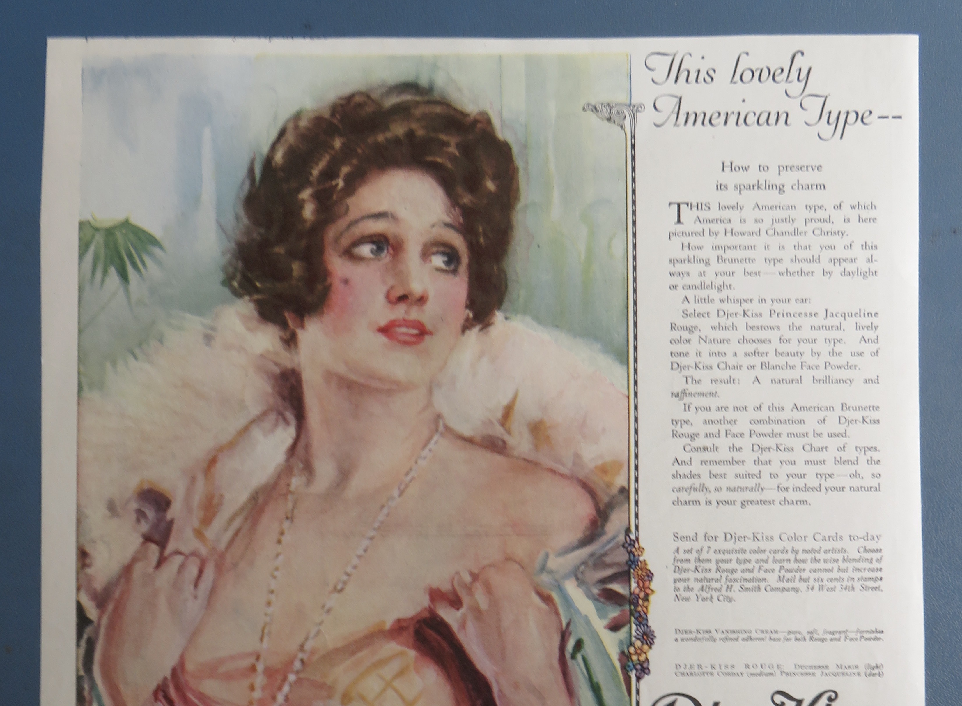 1920 Djer Kiss Rouge with Lovely Woman