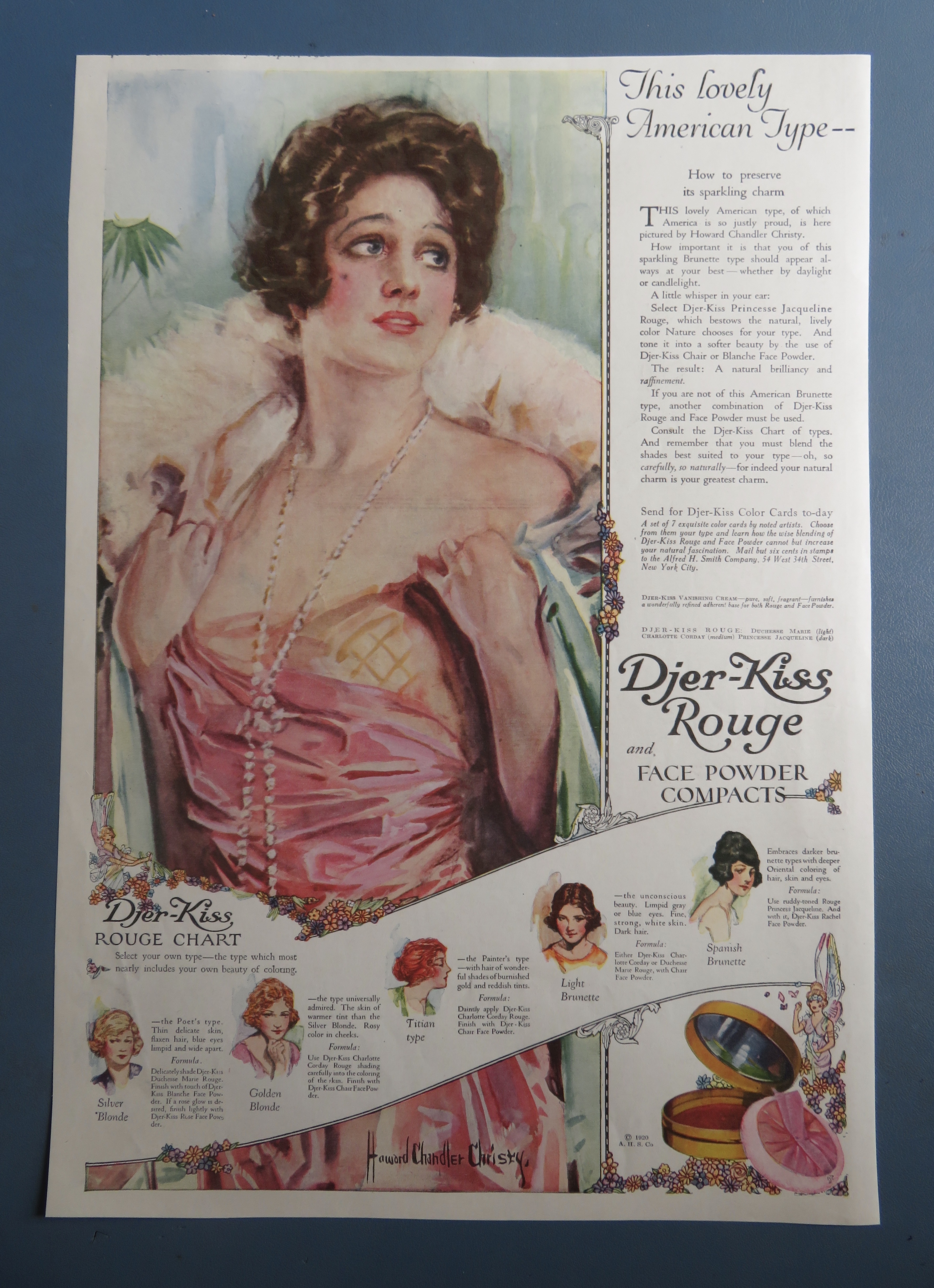 1920 Djer Kiss Rouge with Lovely Woman