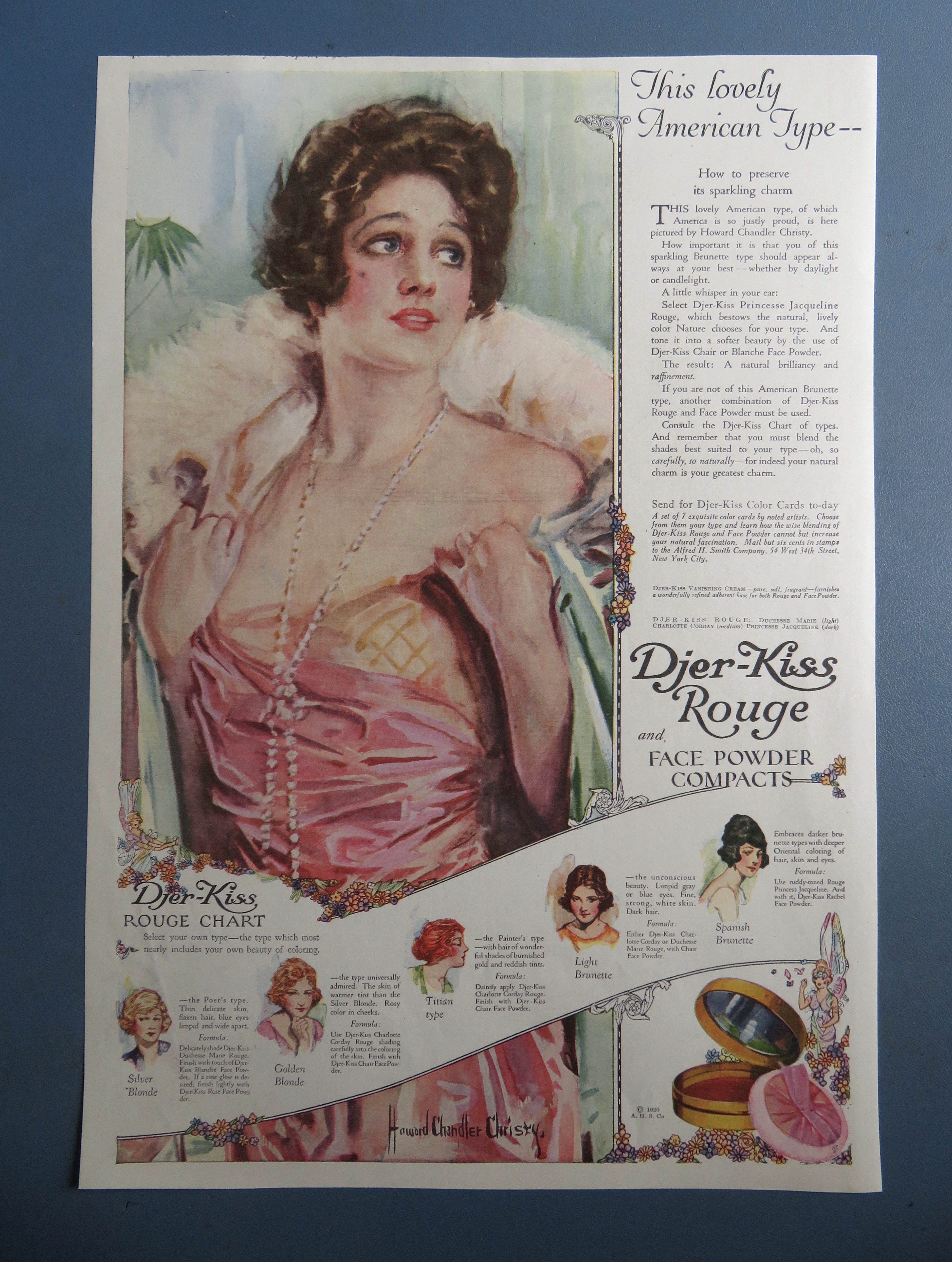 1920 Djer Kiss Rouge with Lovely Woman