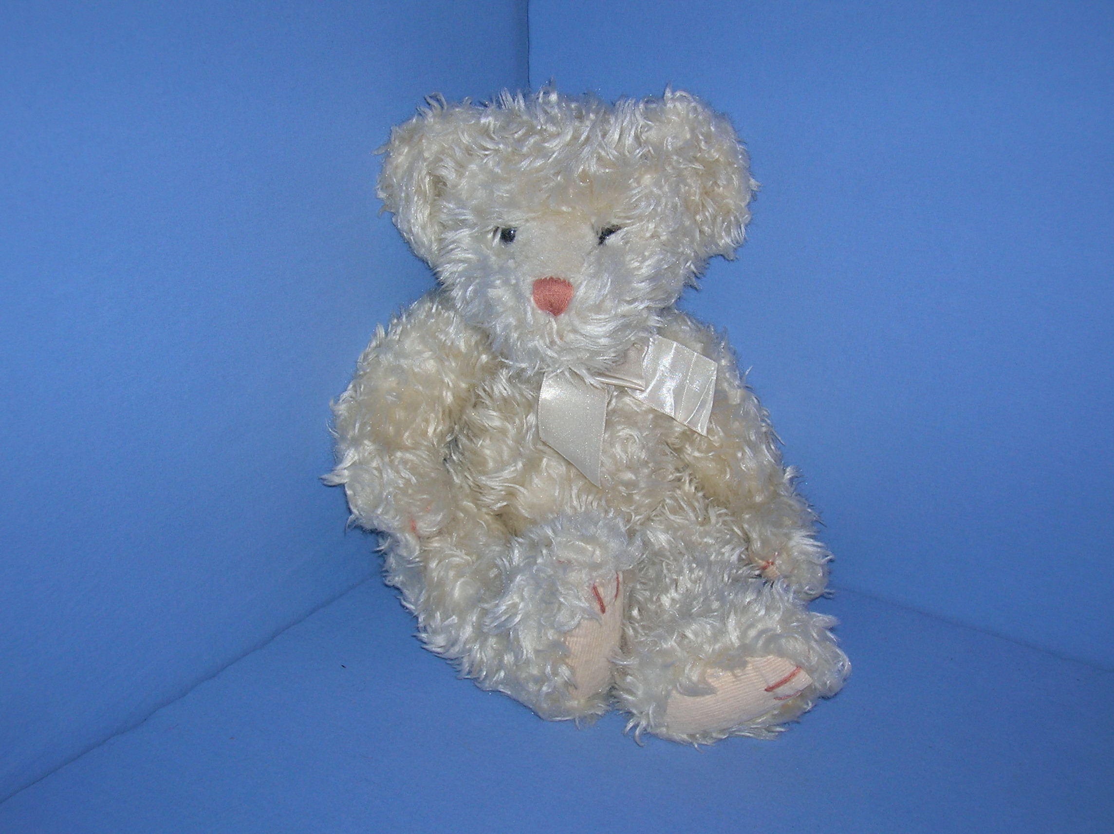 12 Inch Blonde Curly RUSS BERRIE Teddy Bear