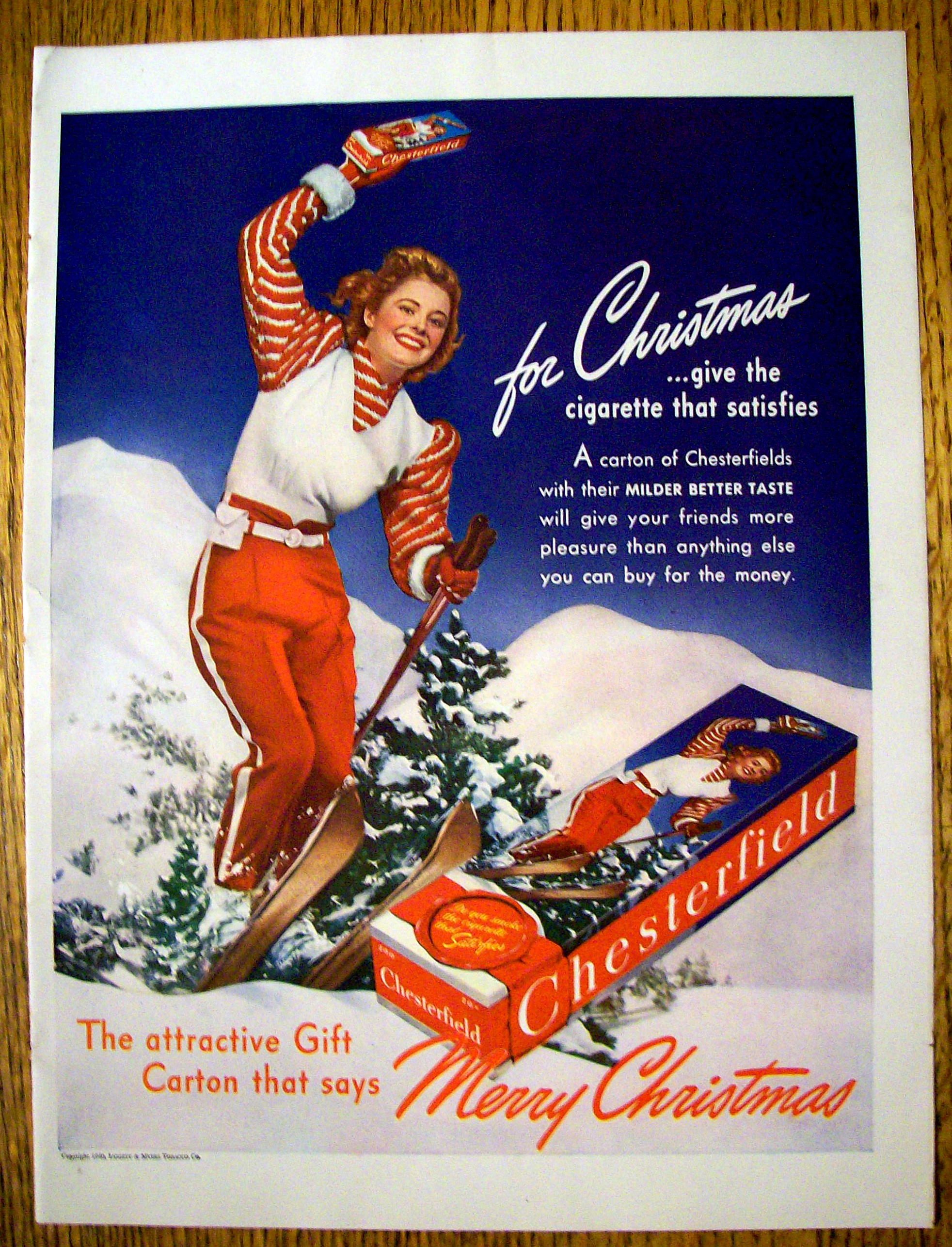 1940 Chesterfield Cigarettes w/ Smart Girls
