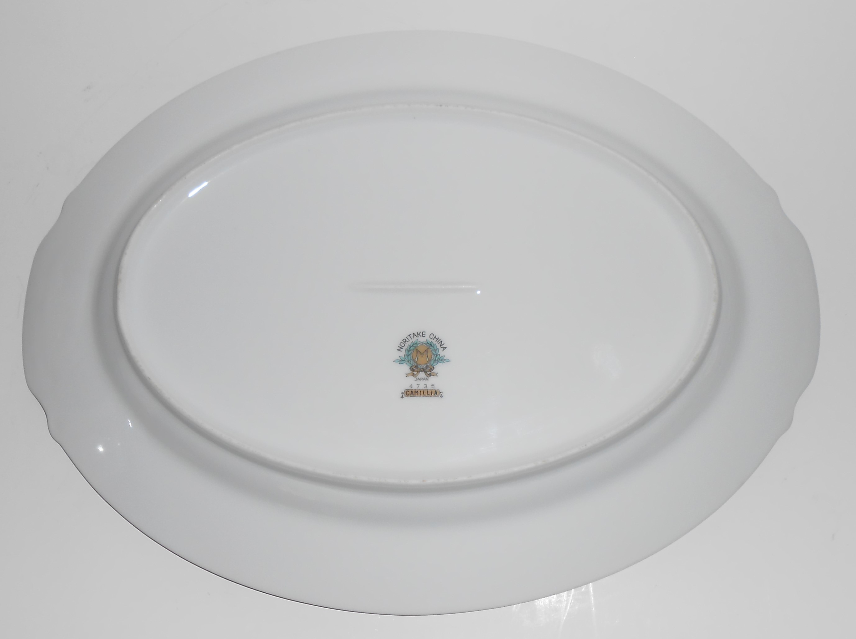 Noritake Porcelain China Camellia W/Gold Platter 4735