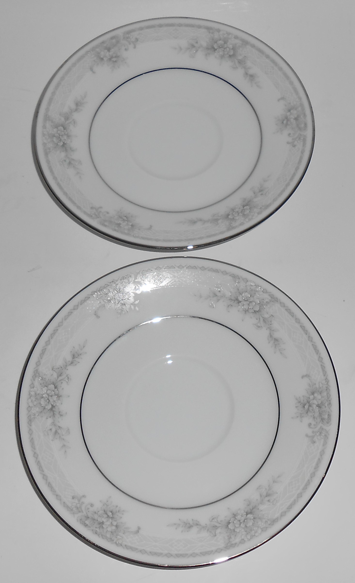 Noritake Porcelain China Sweet Leilani w/Platinum Pair