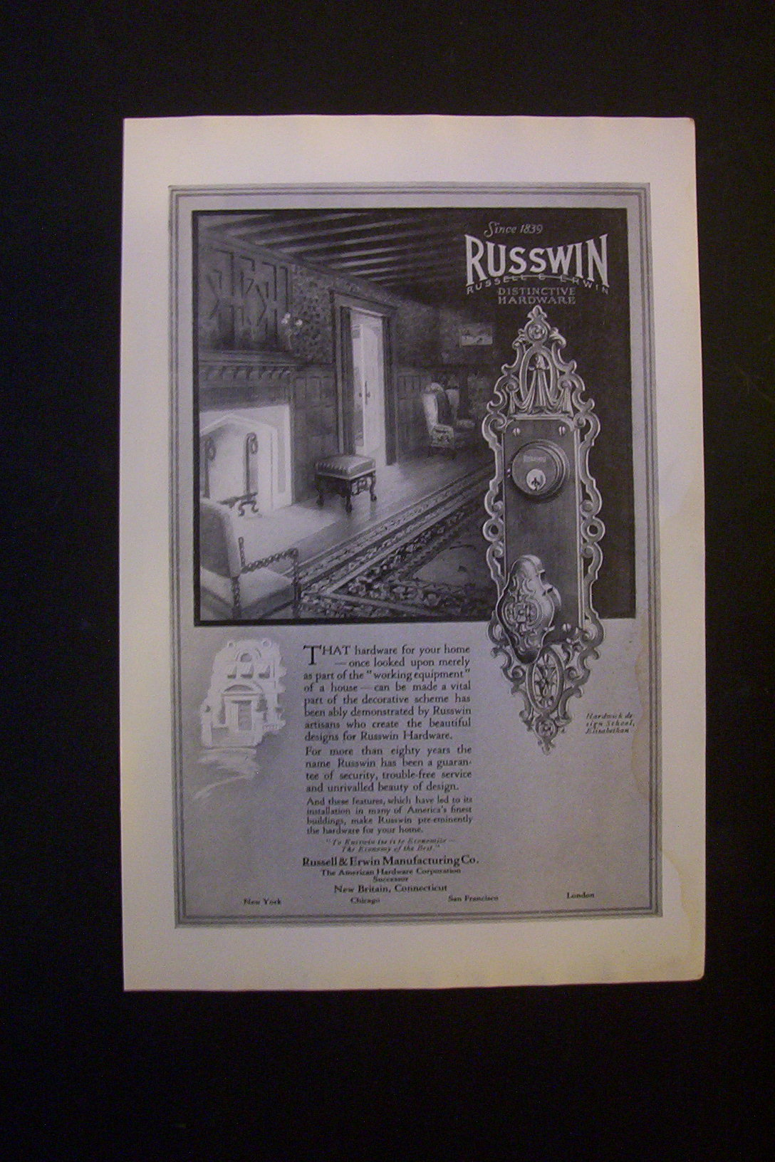 1924  Russwin & Erwin Manufacturing Co.