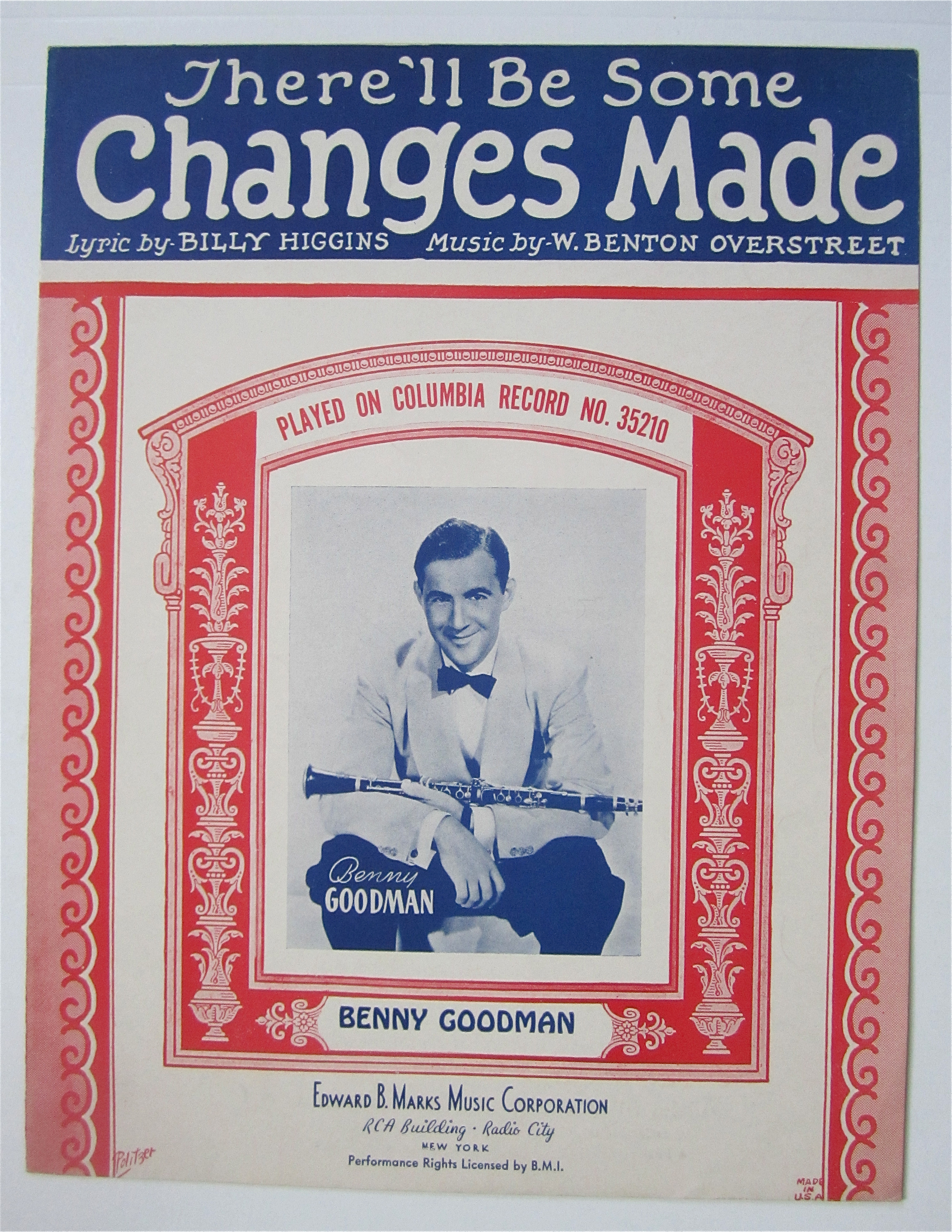 Sheet Music 1932 There'll Be Some Changes Made