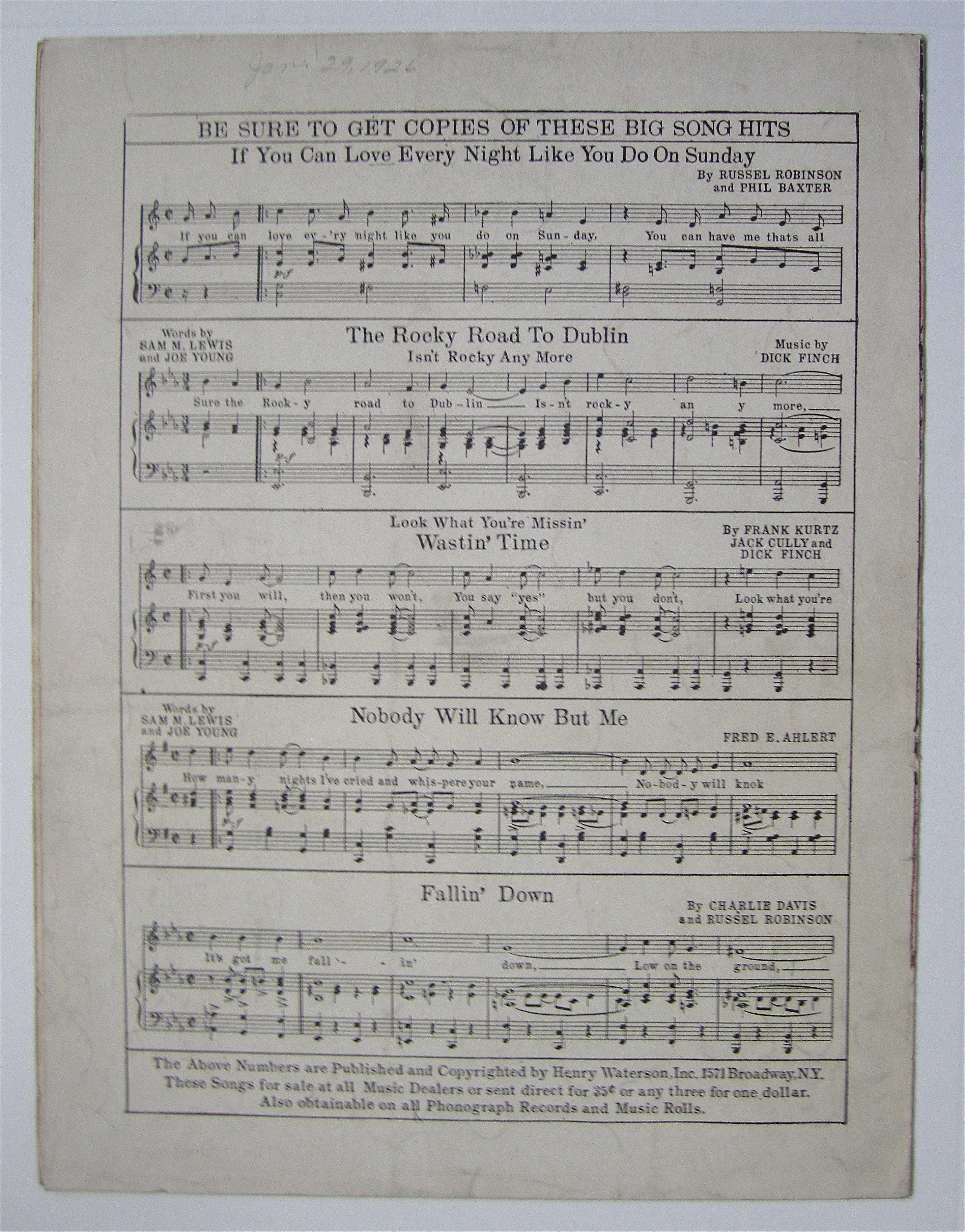 Sheet Music 1925 Smile A Little Bit