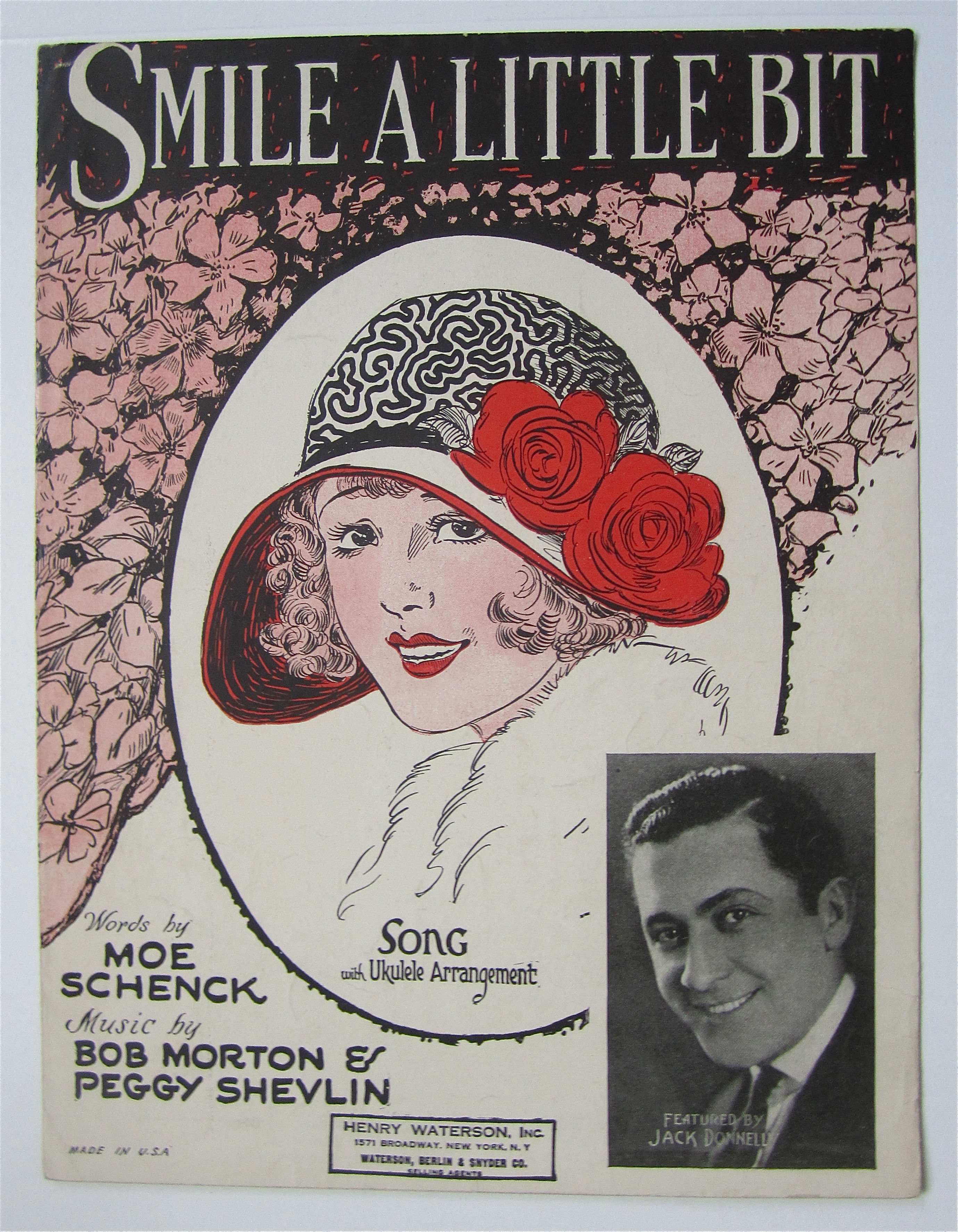 Sheet Music 1925 Smile A Little Bit
