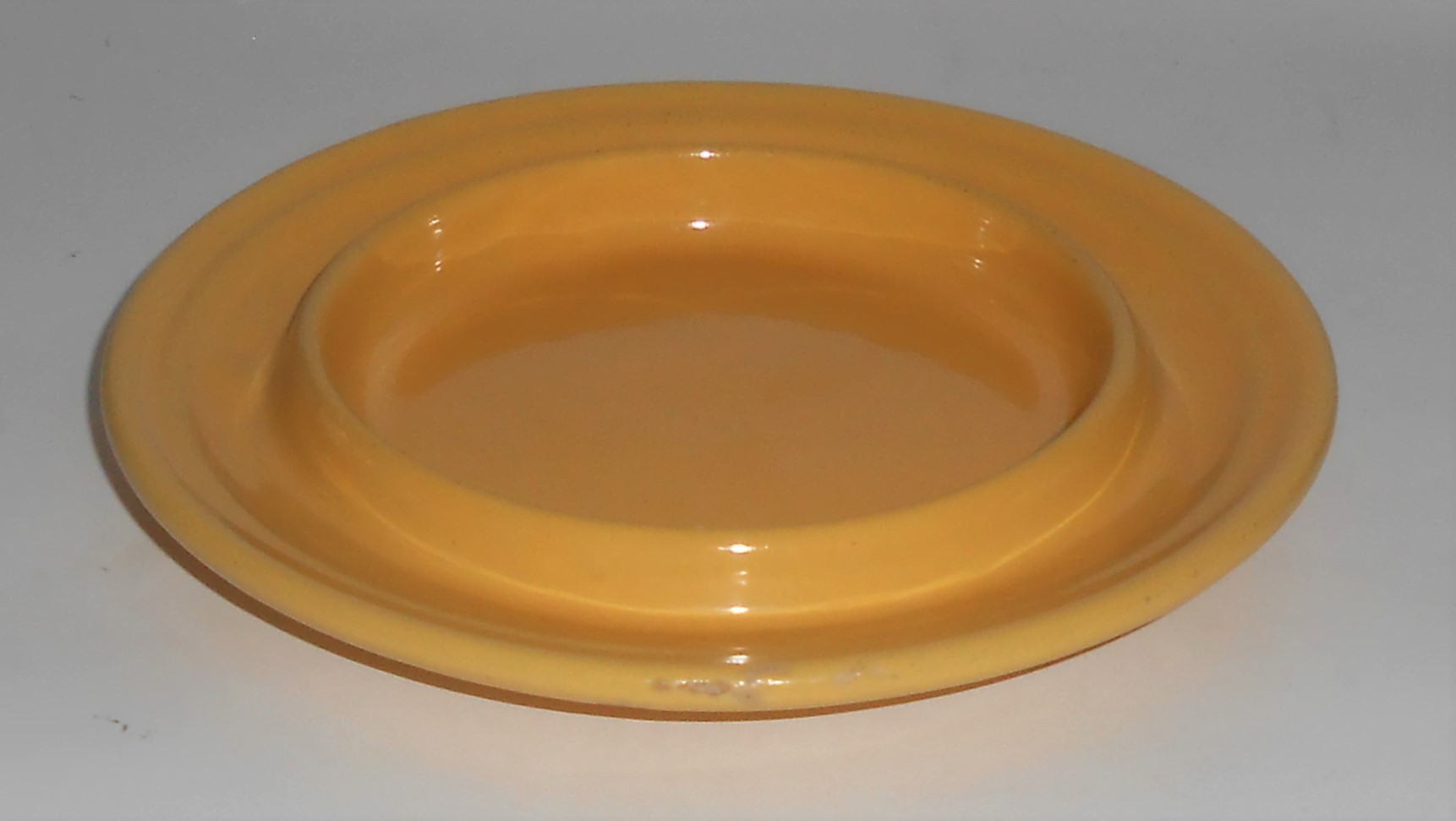 Bauer Pottery Ring Ware Yellow Butter Dish Base