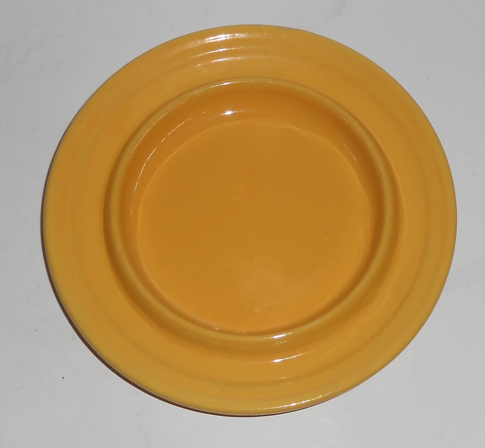 Bauer Pottery Ring Ware Yellow Butter Dish Base