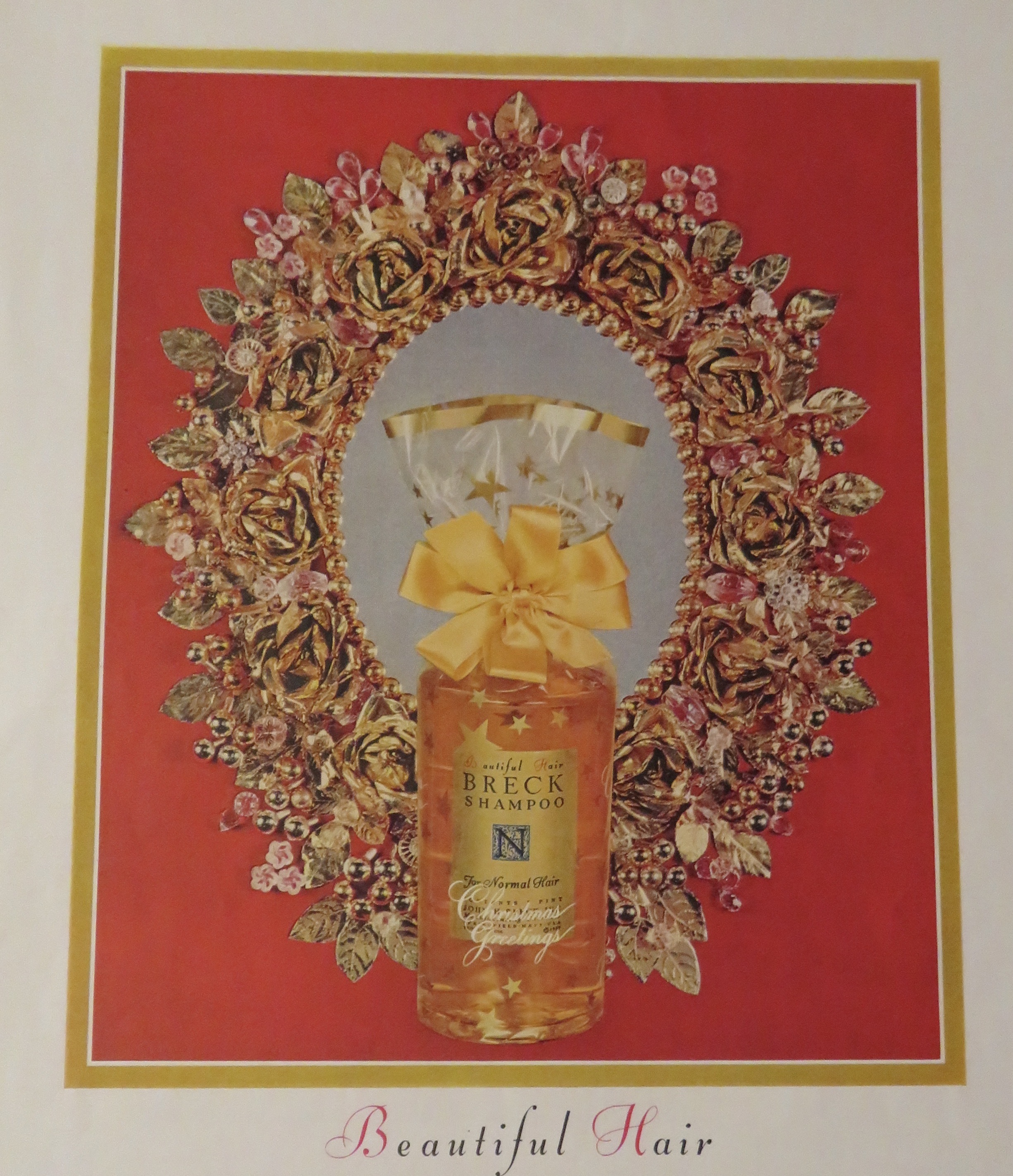 1958 Breck Shampoo with Lovely Mirror & Shampoo