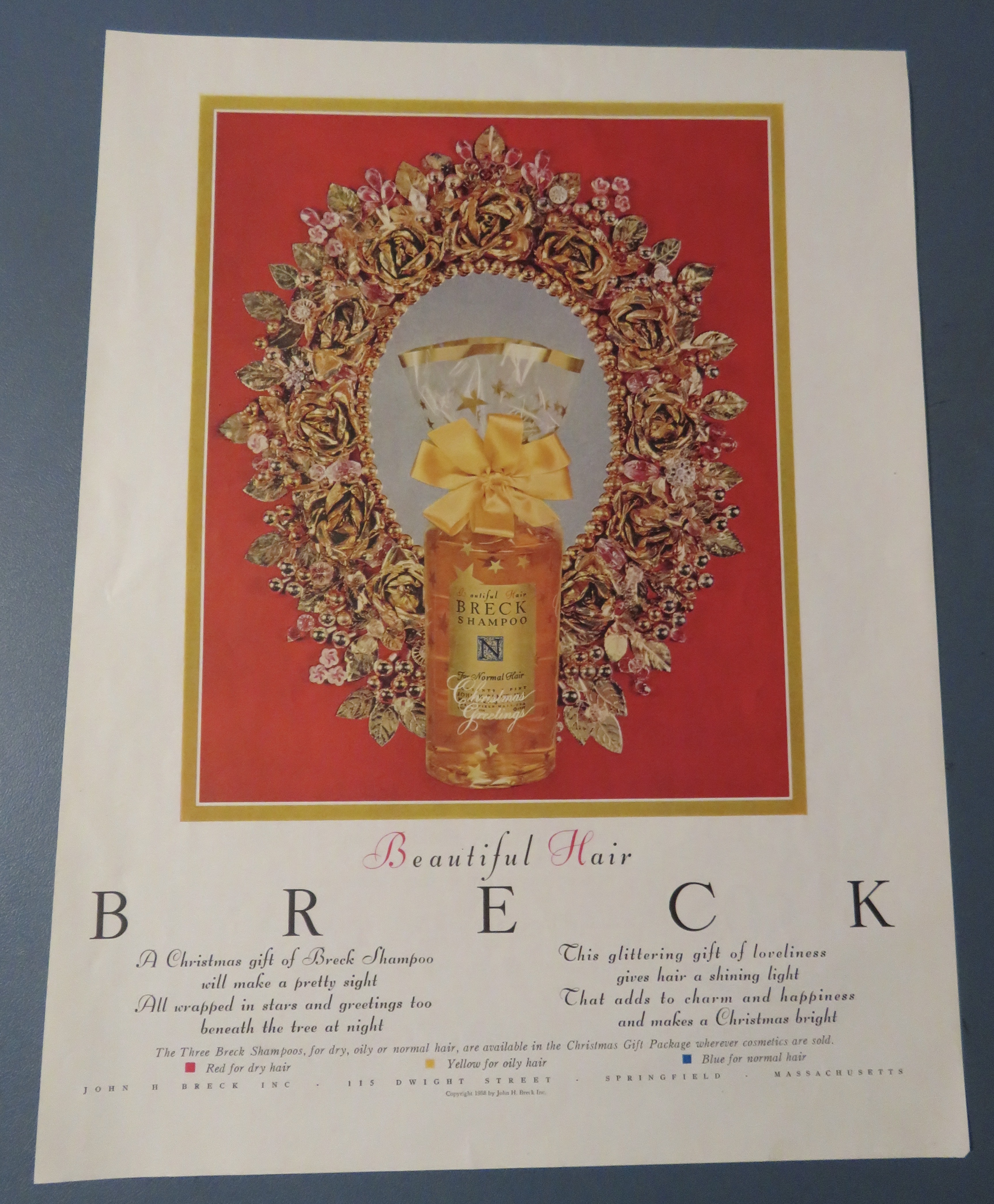 1958 Breck Shampoo with Lovely Mirror & Shampoo
