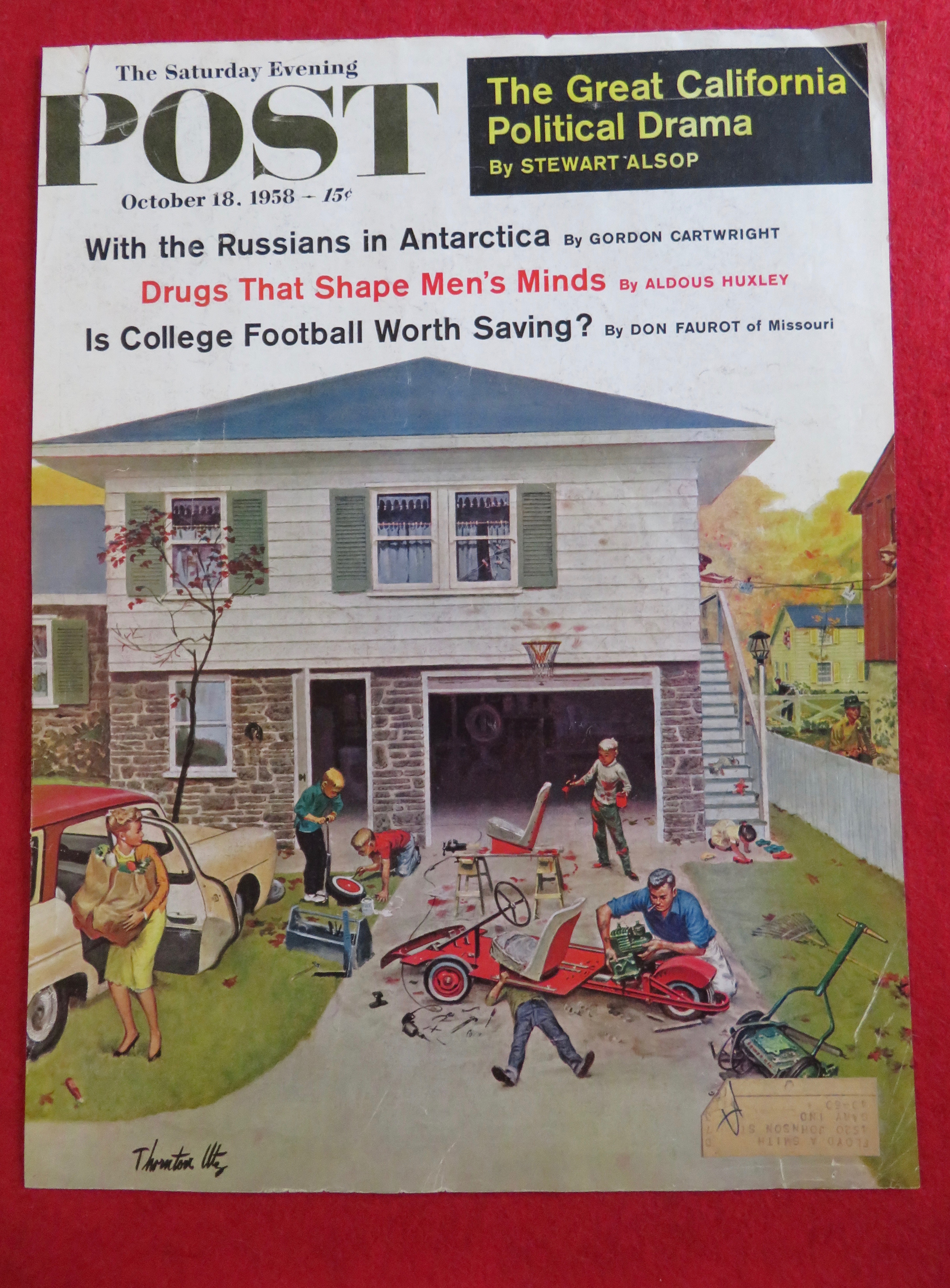 1958 Saturday Evening Post Cover (Only) By Utz
