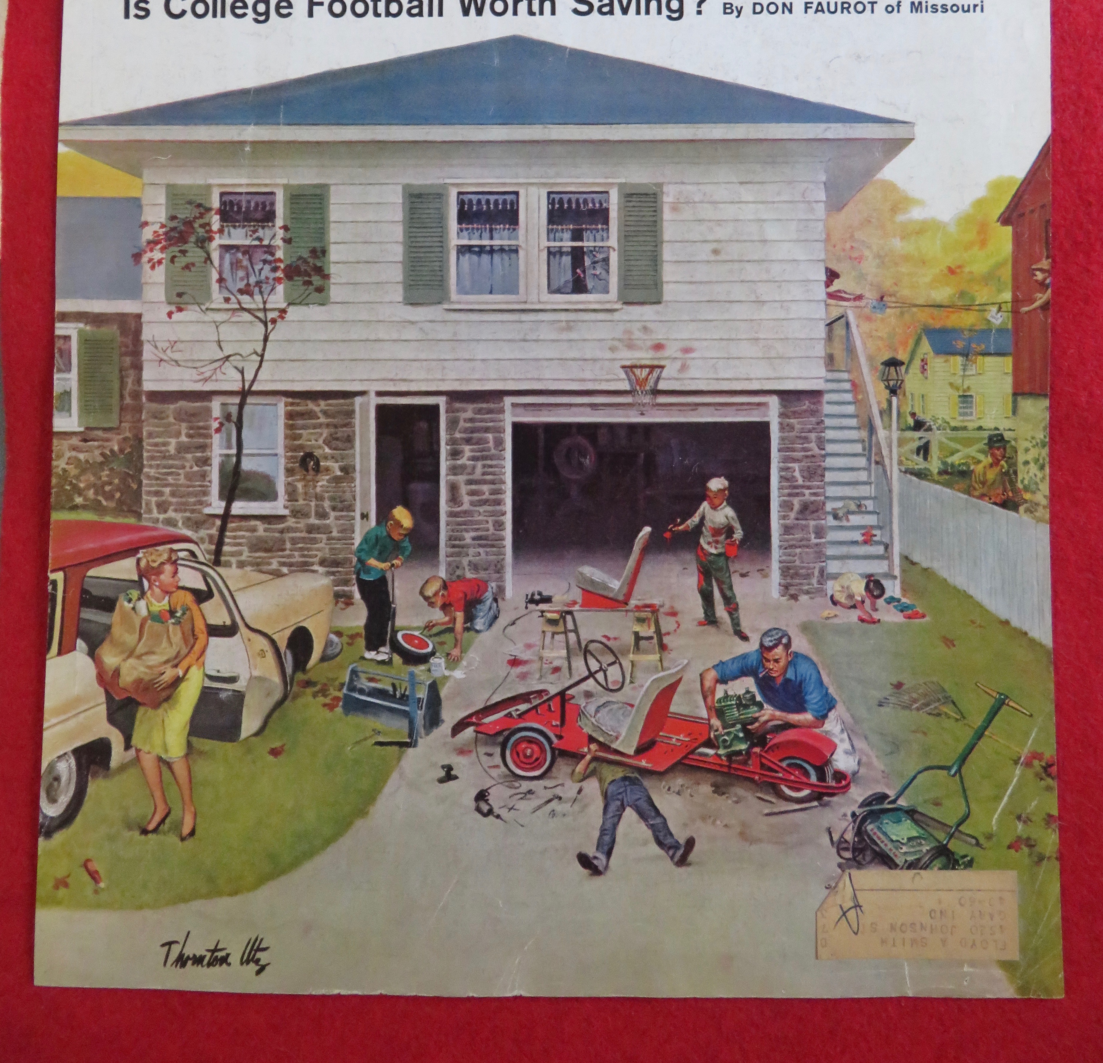 1958 Saturday Evening Post Cover (Only) By Utz