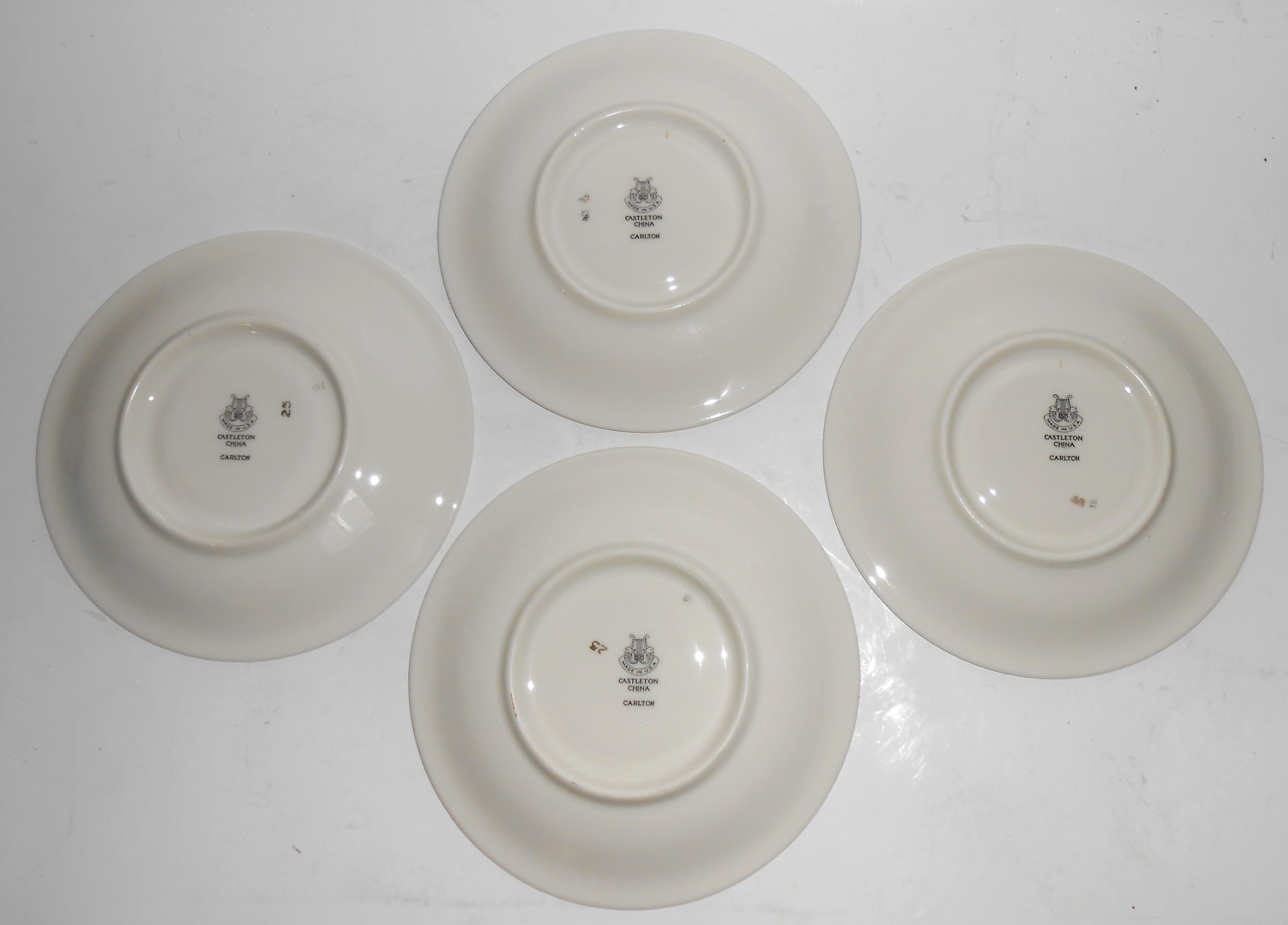 Castleton China Carlton Set/4 Saucers