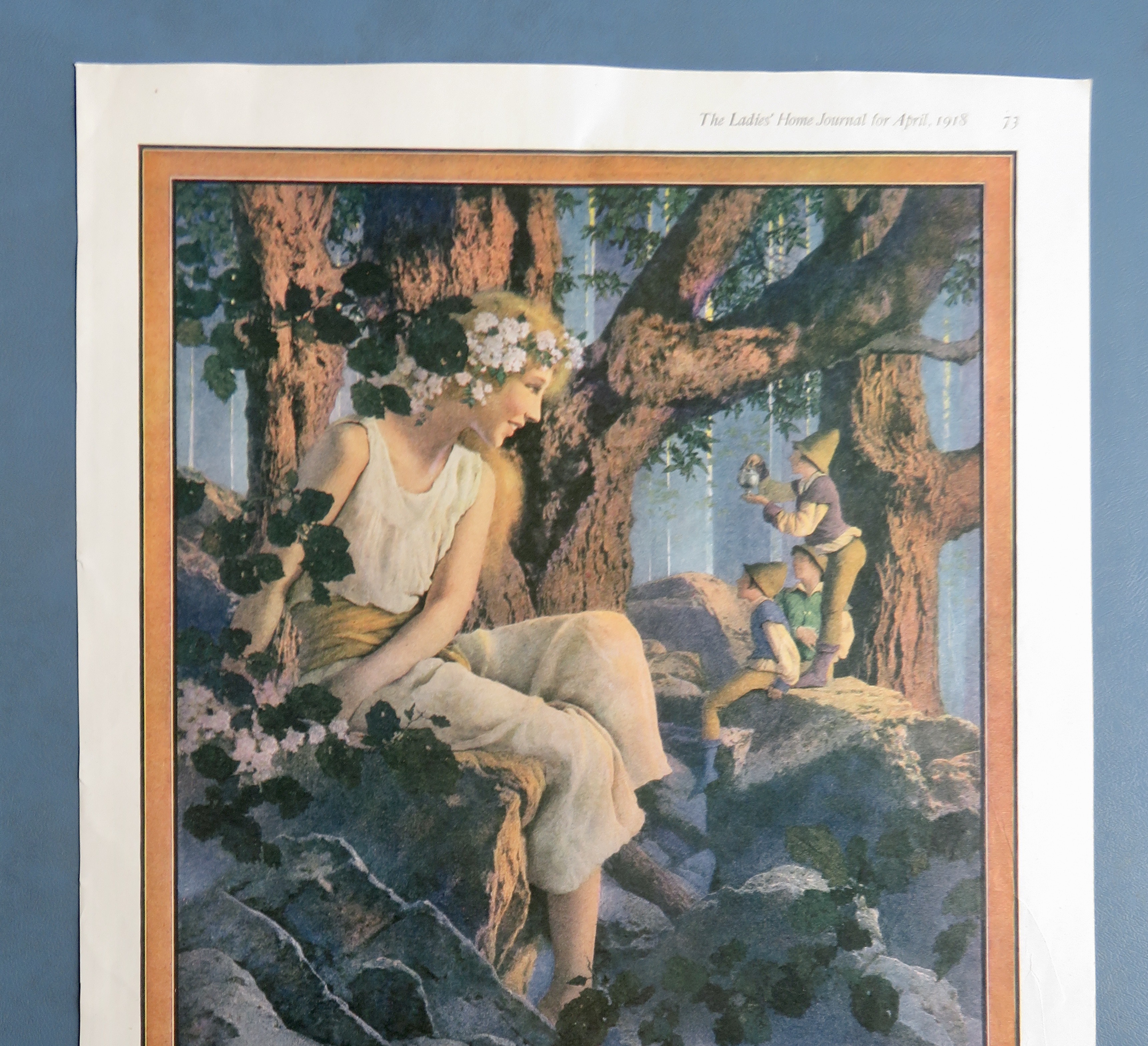 1918 Djer Kiss Perfume with Girl & Fairies By Parrish