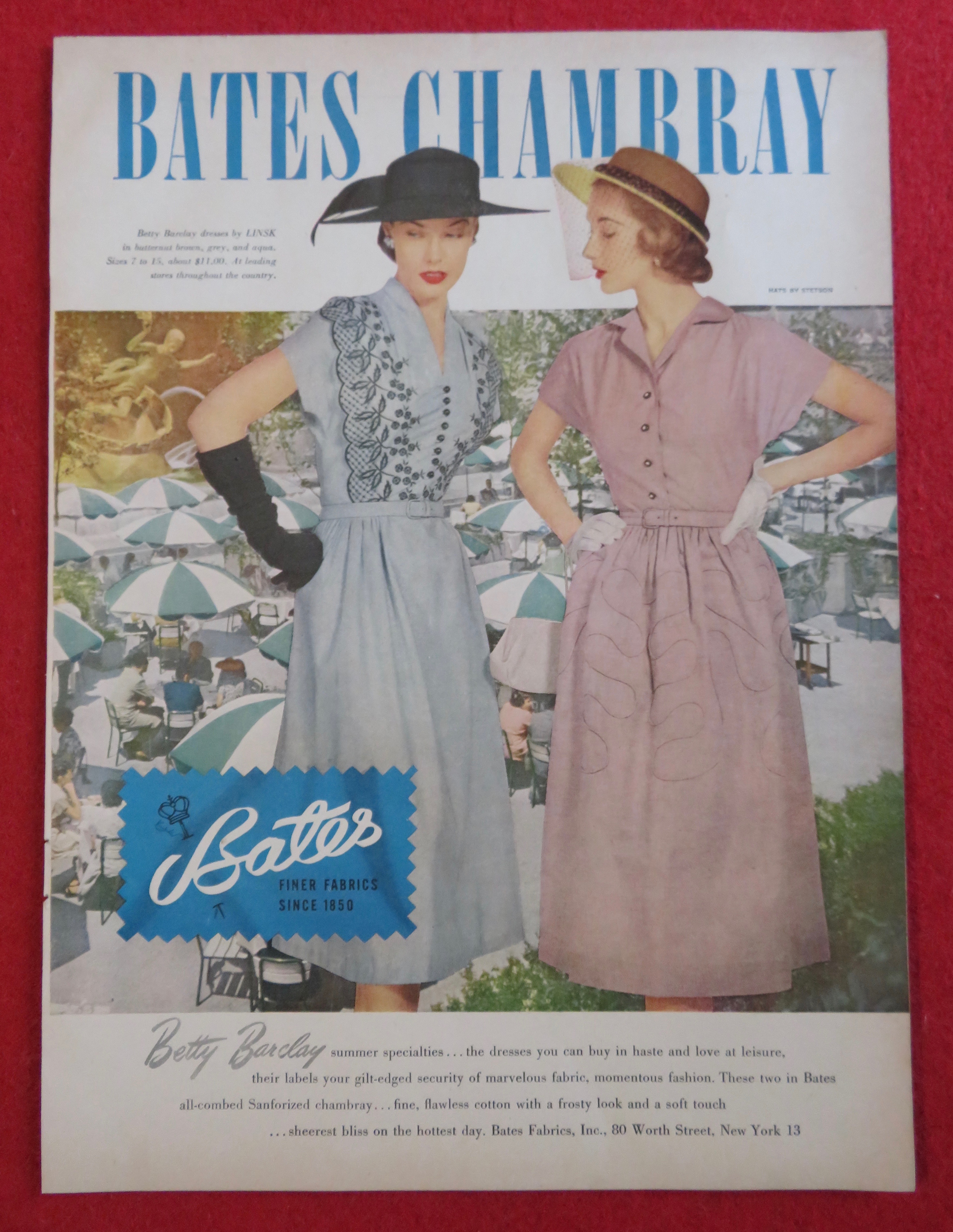 1951 Bates Chambray with Women Wearing Dresses
