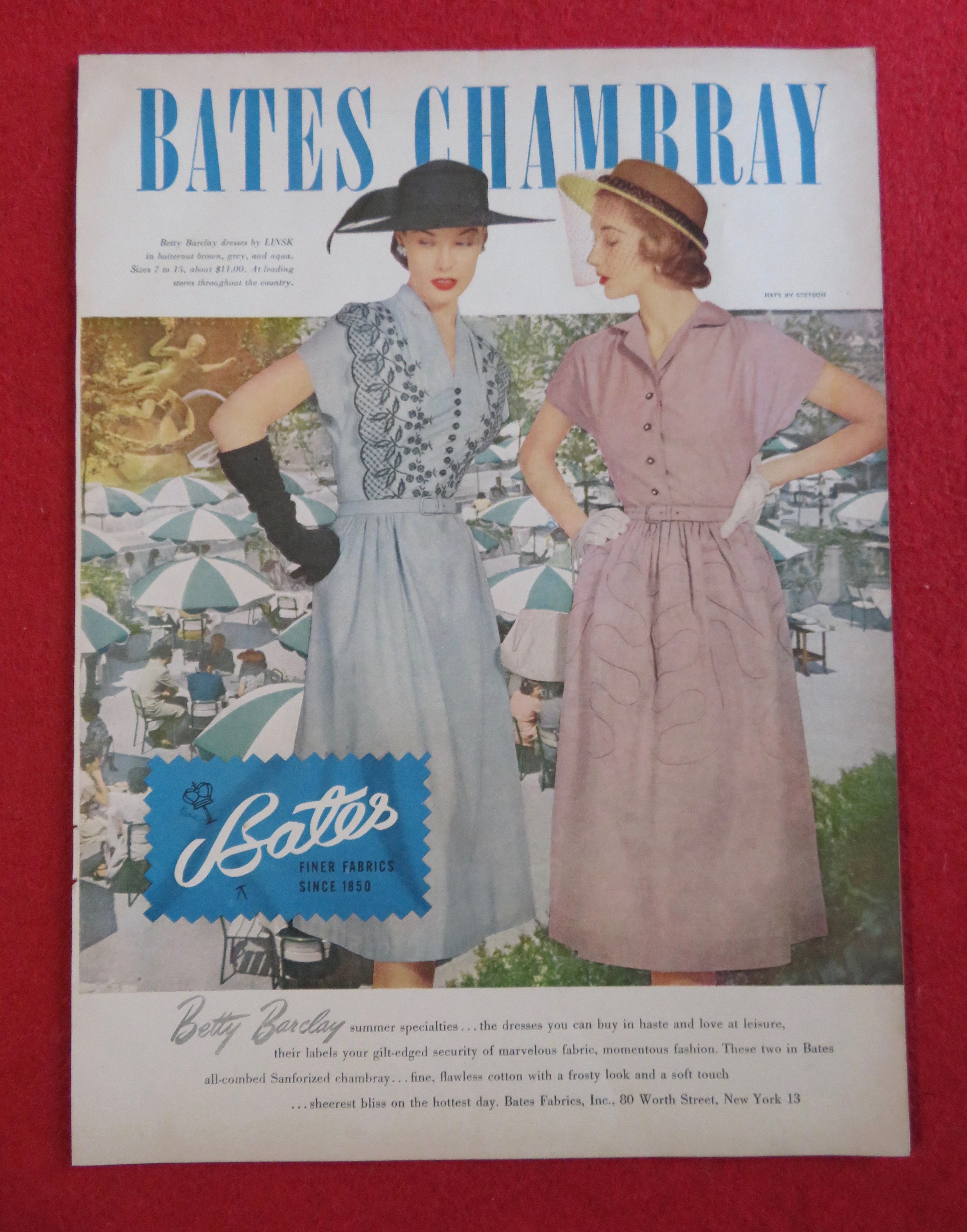 1951 Bates Chambray with Women Wearing Dresses